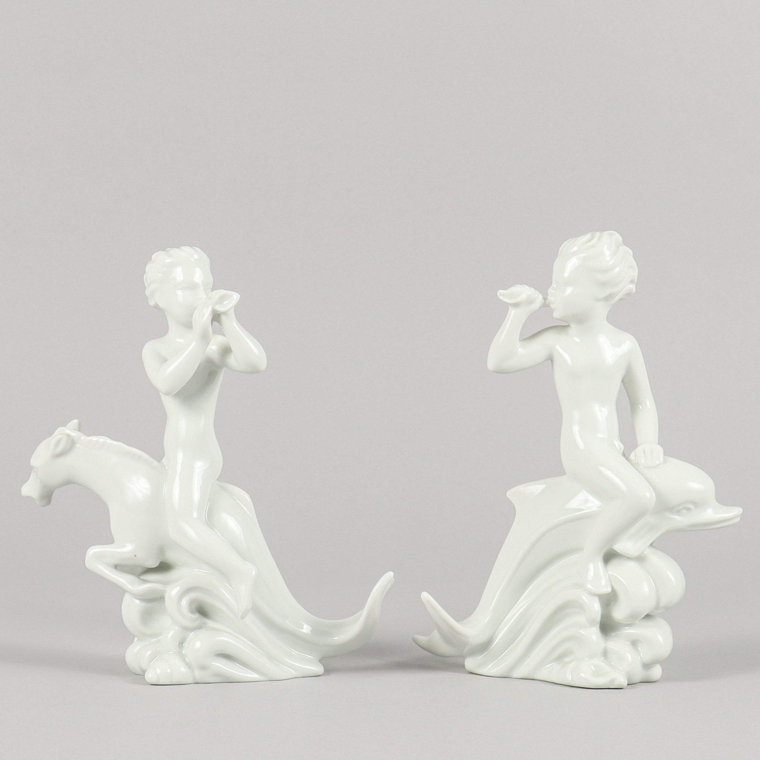 HARALD SALOMON. Figuriner 2 stycken, porslin, Rörstrand.