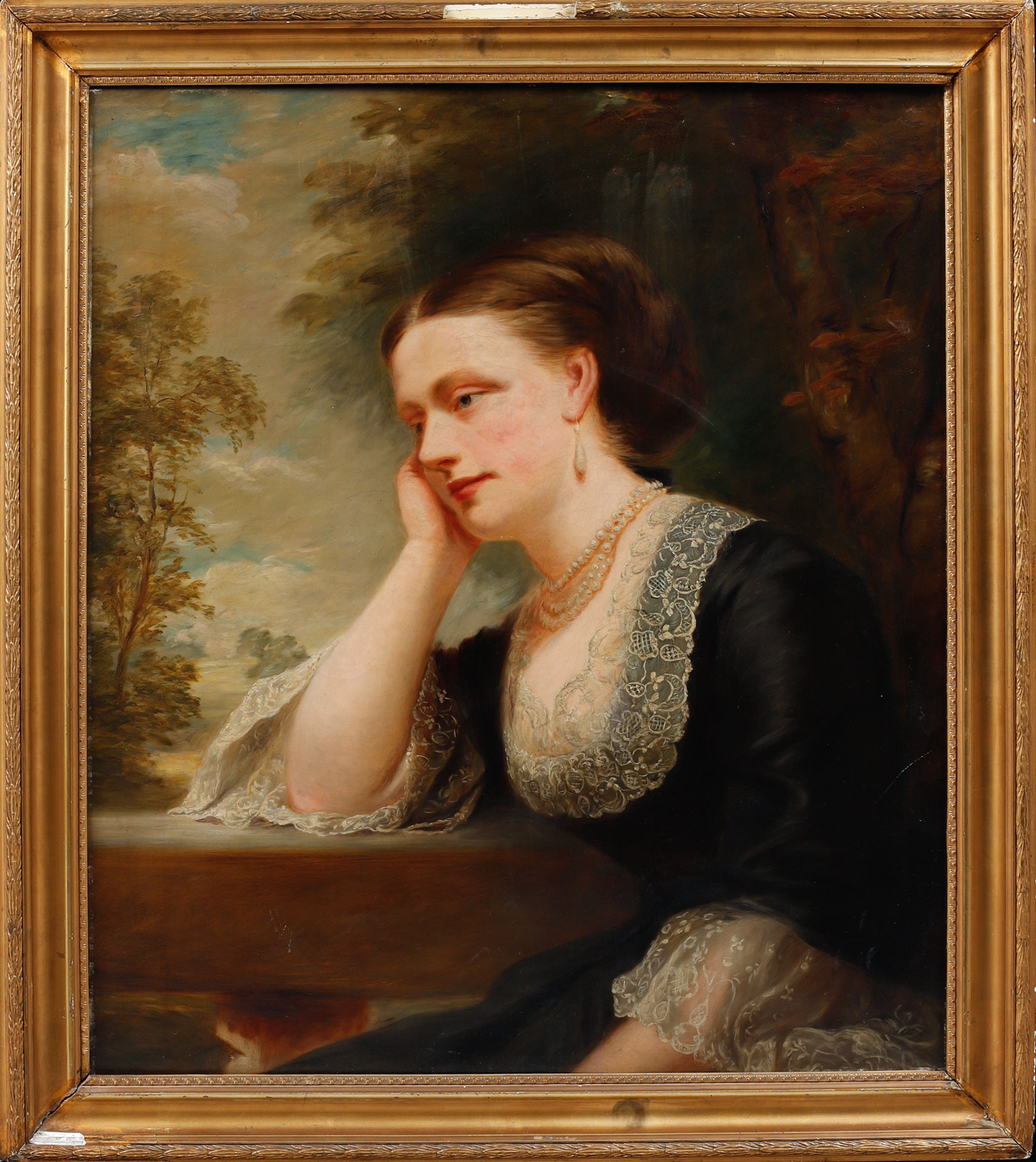 FREDERICK PERCY GRAVES. Tillskriven. Porträtt, olja på duk, a tergo signerad och daterad 1871.