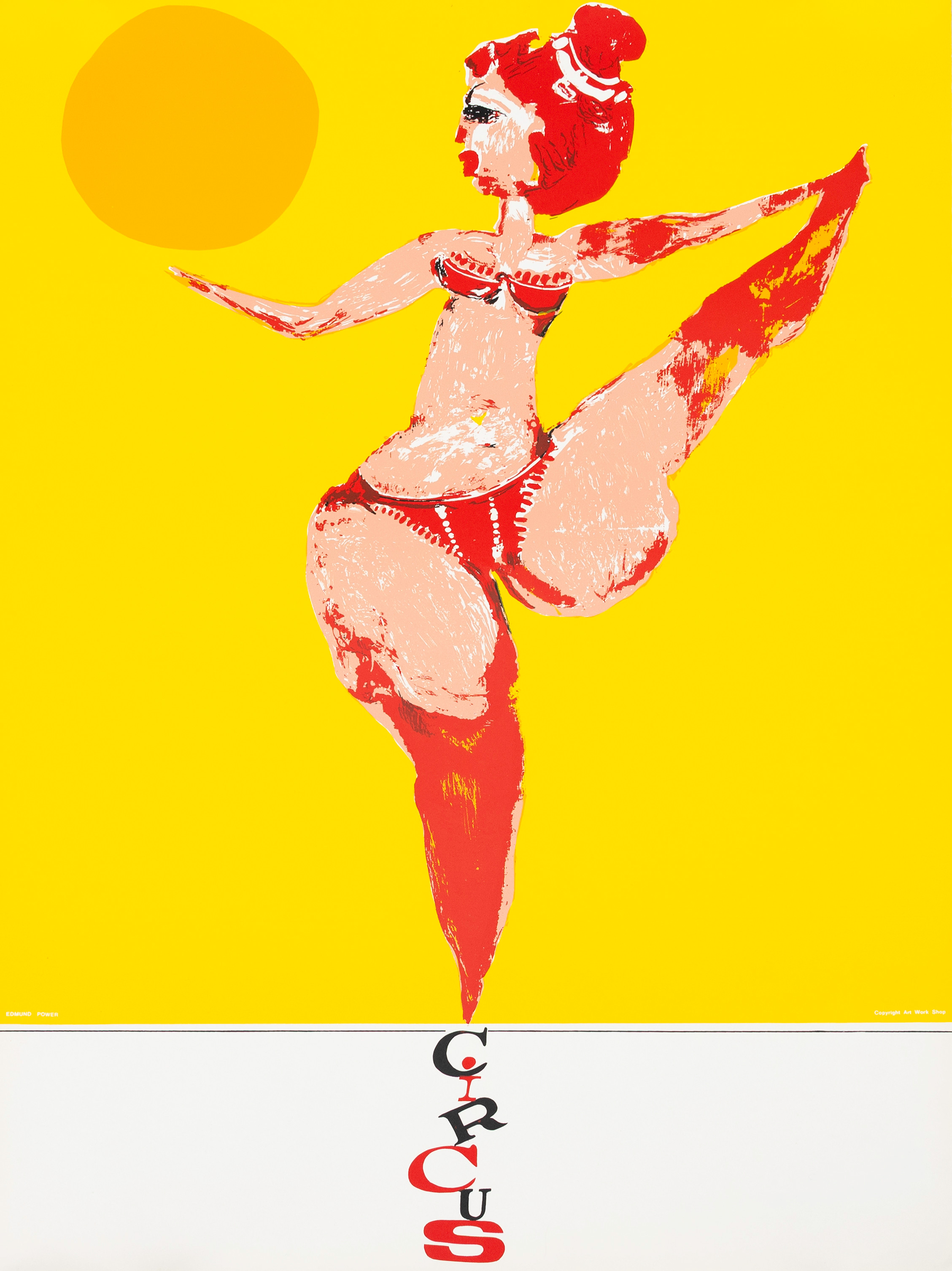 AFFISCH, "Cirkus", balettdansös, Art Work Company.