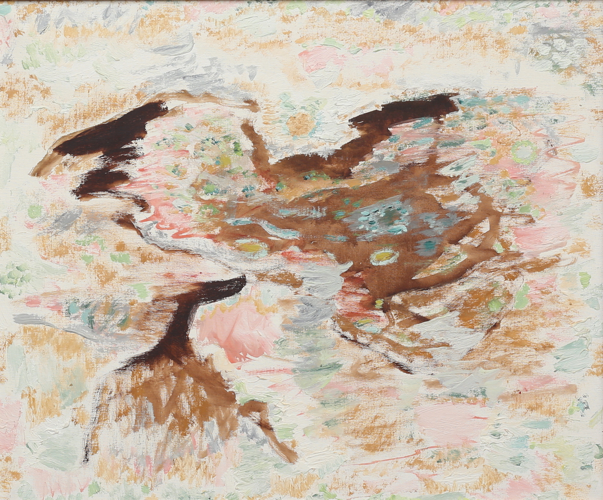 ERIK ORTVAD. "Fragment från Grekland", olja på duk, signerad á tergo, Kos, 1966.