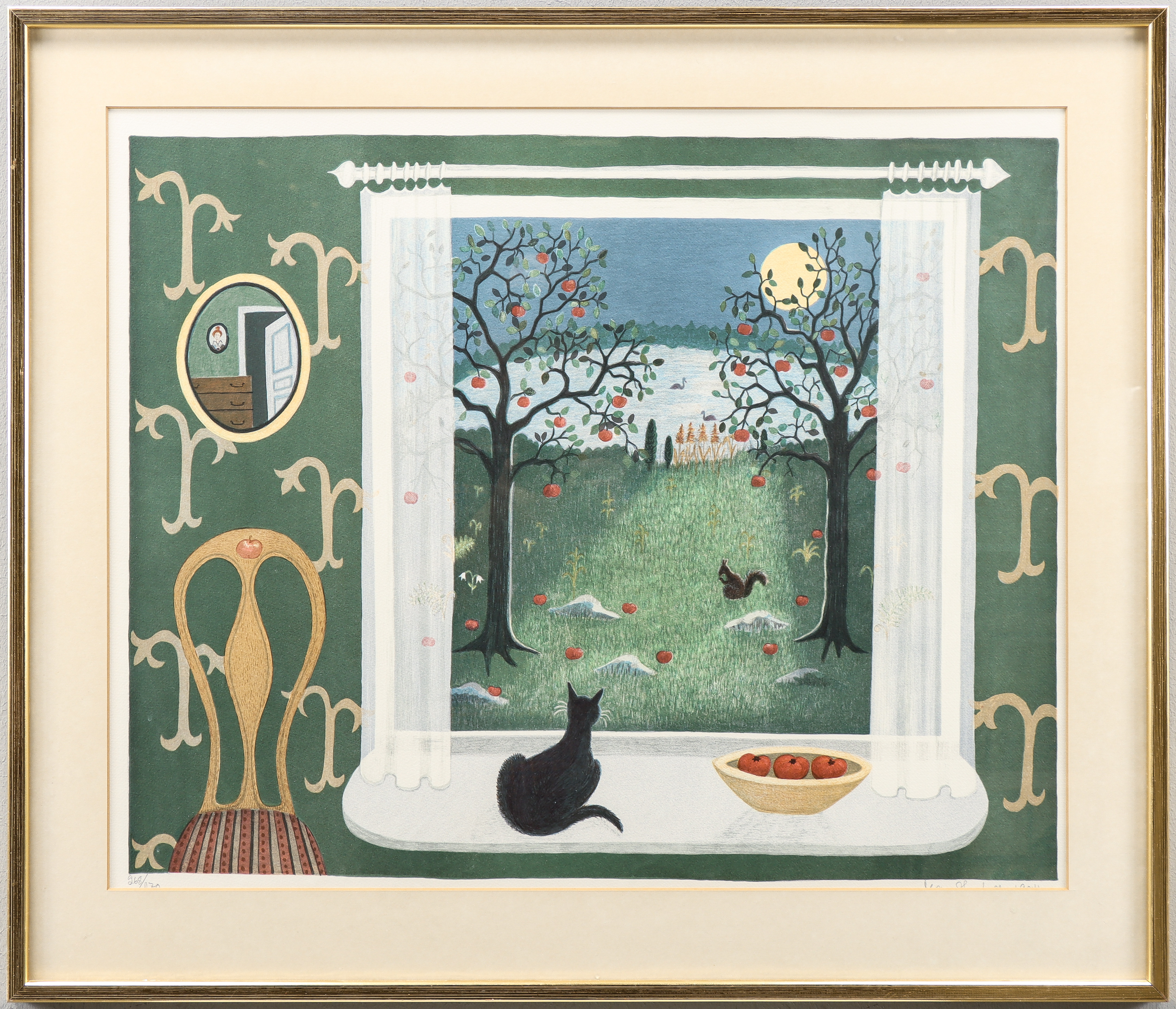MONA STARFELT. Litografi 268/270, signerad.