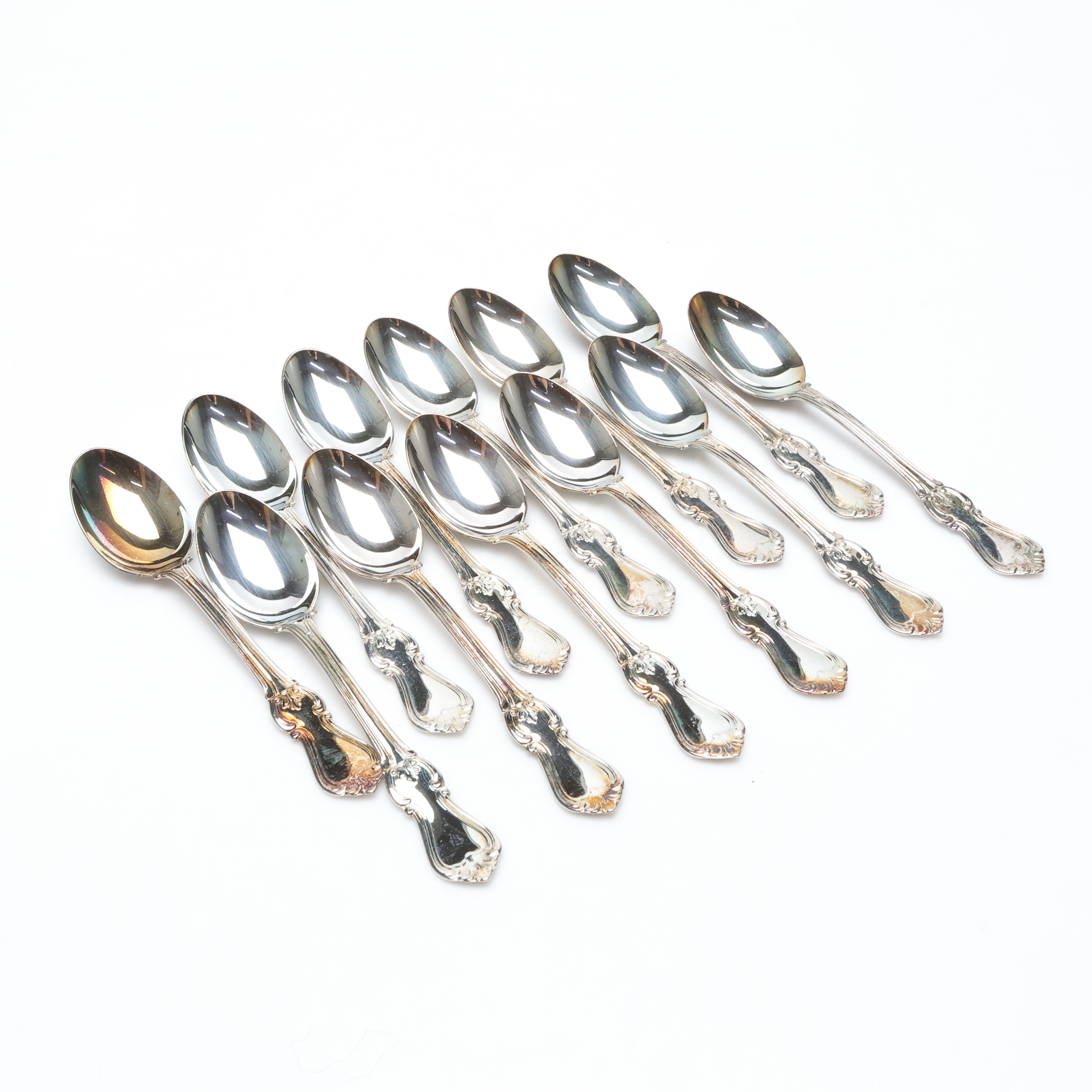 SKEDAR, 12 st, silver, Olga, vikt ca 197 gram.