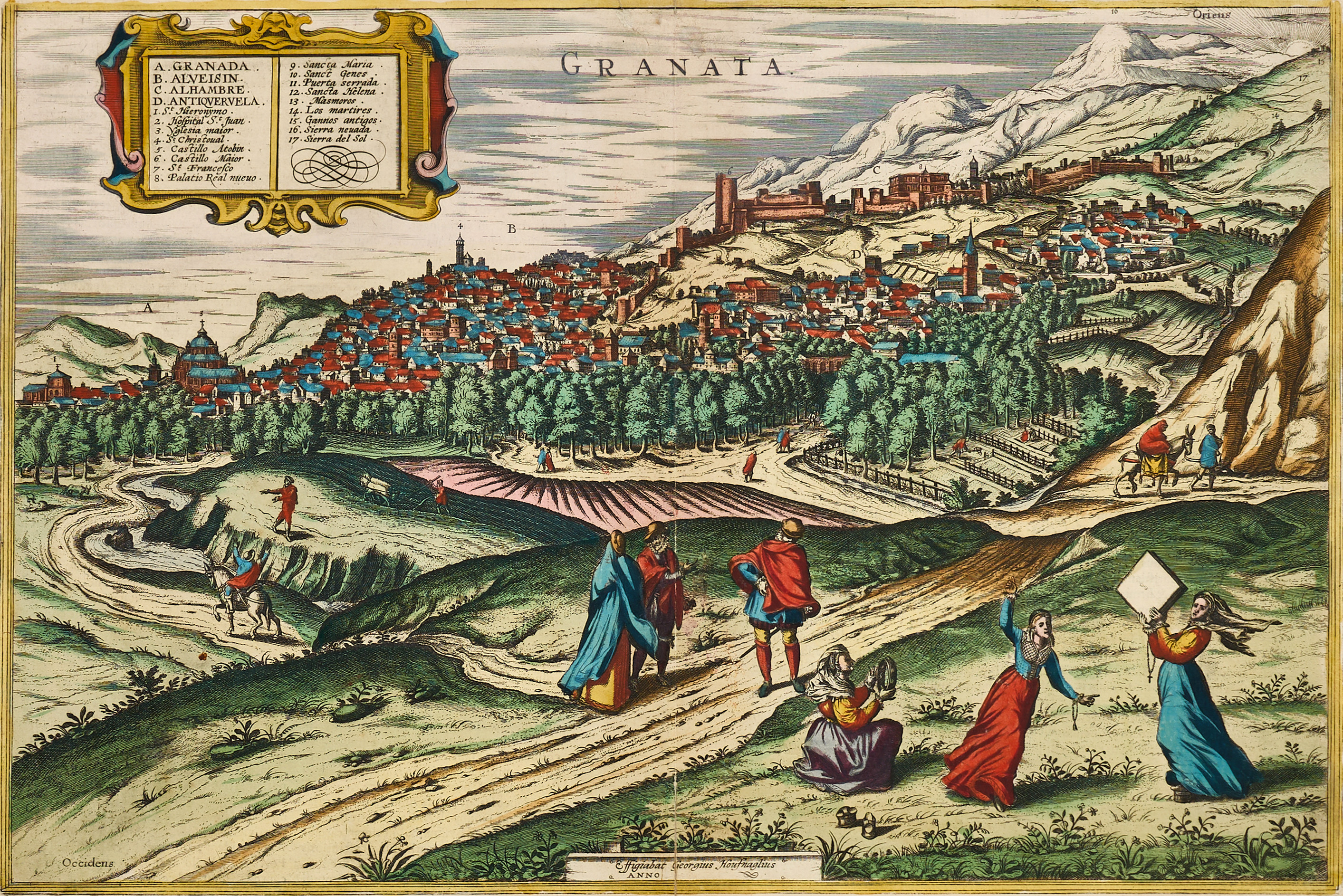 BRAUN/HOGENBERG/JANSSONIUS, Granata, 1657.