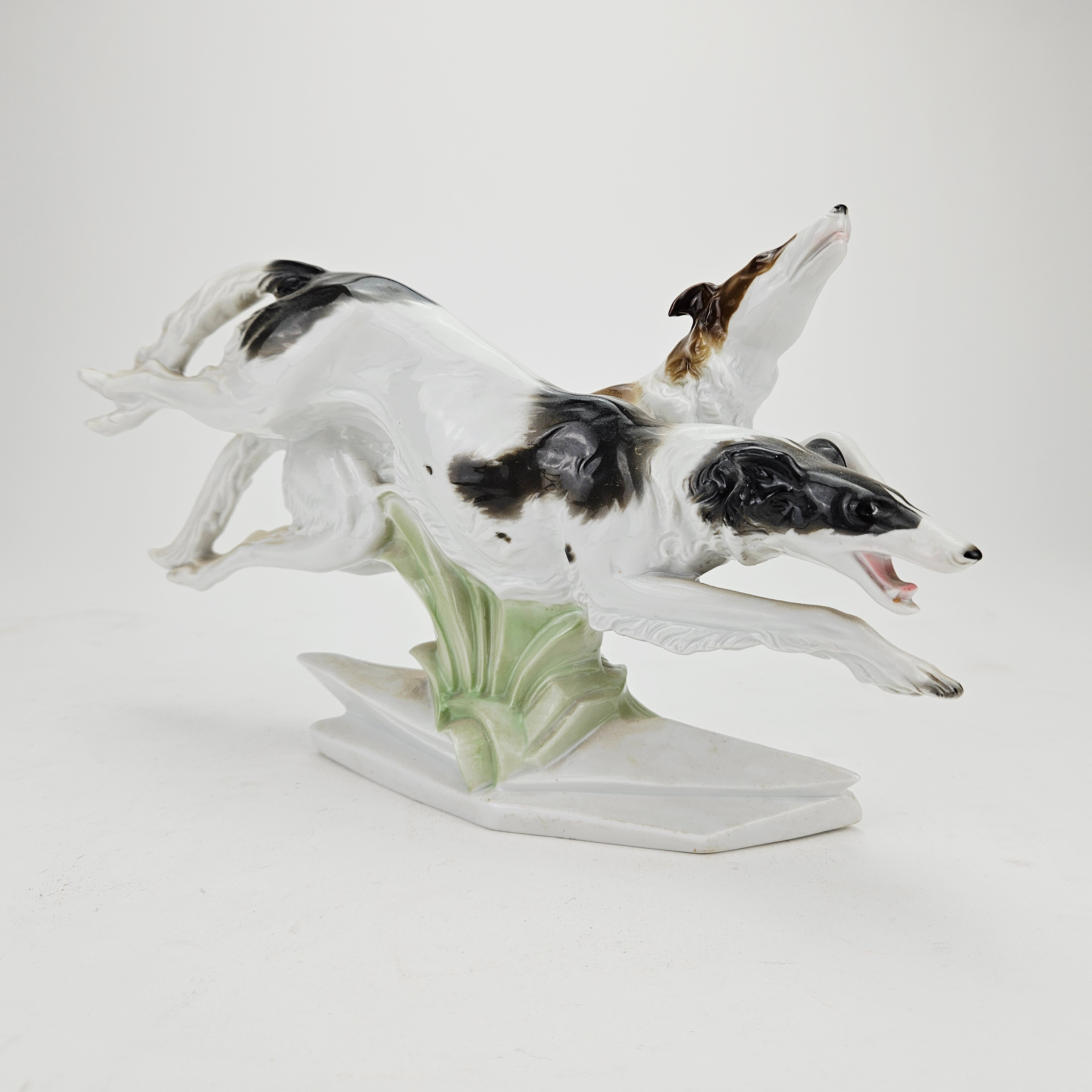 FIGURIN, porslin, Borzoi, Schaubach Kunst, Tyskland.