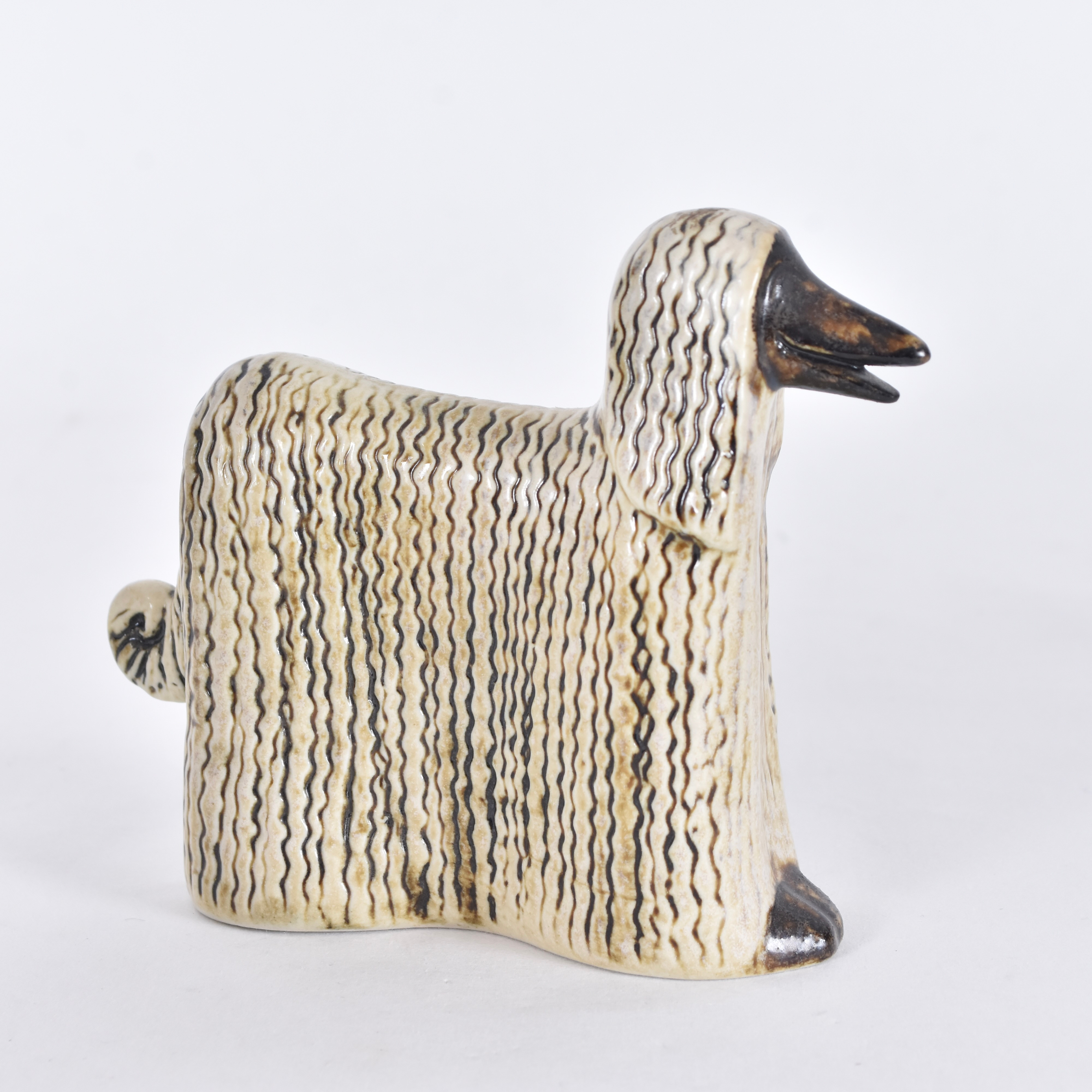 LISA LARSON. figurin, glaserat stengods, "Afghan".