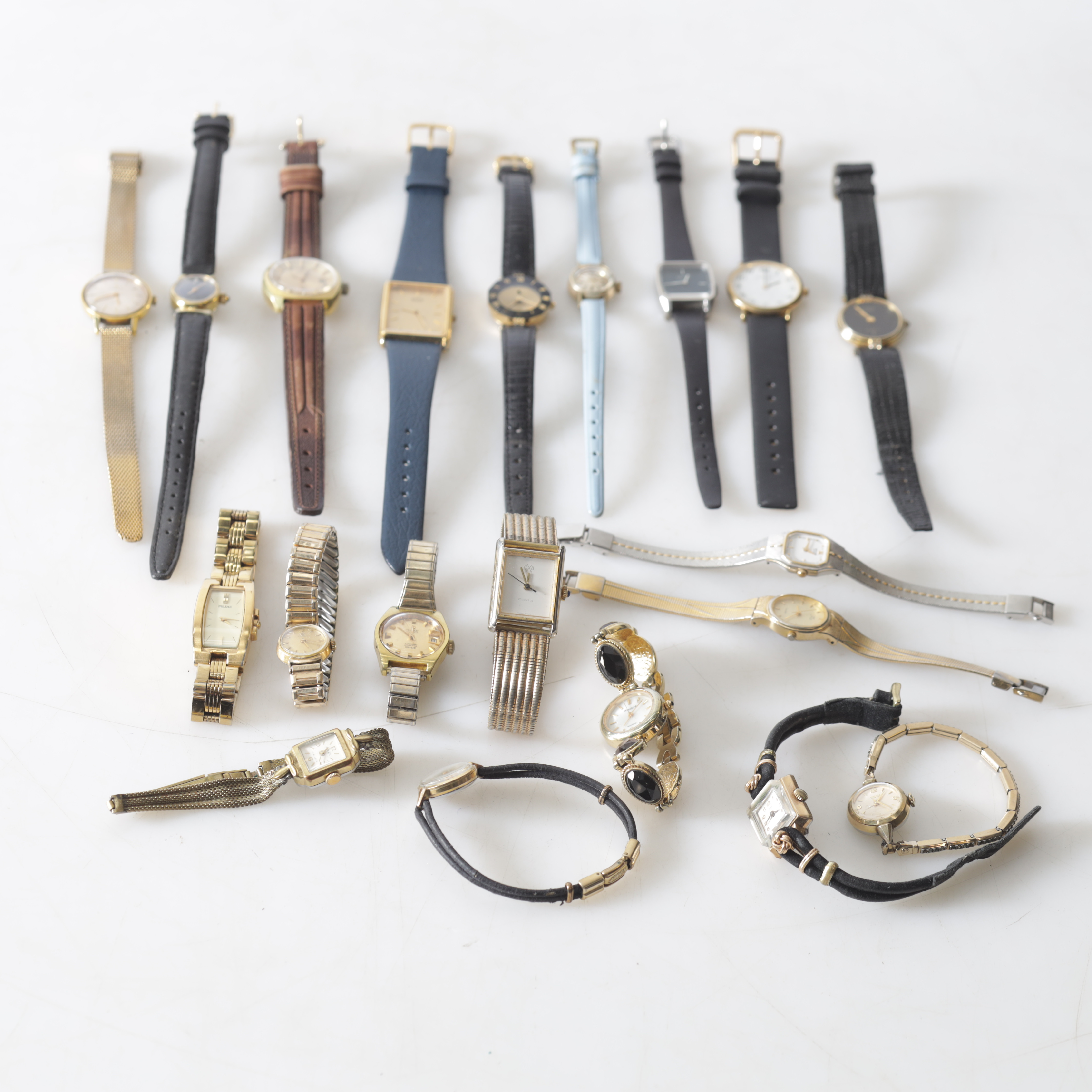 ARMBANDSUR, 20 st, bl.a. Tissot & Certina, manuella & quartz, 19/2000-tal.
