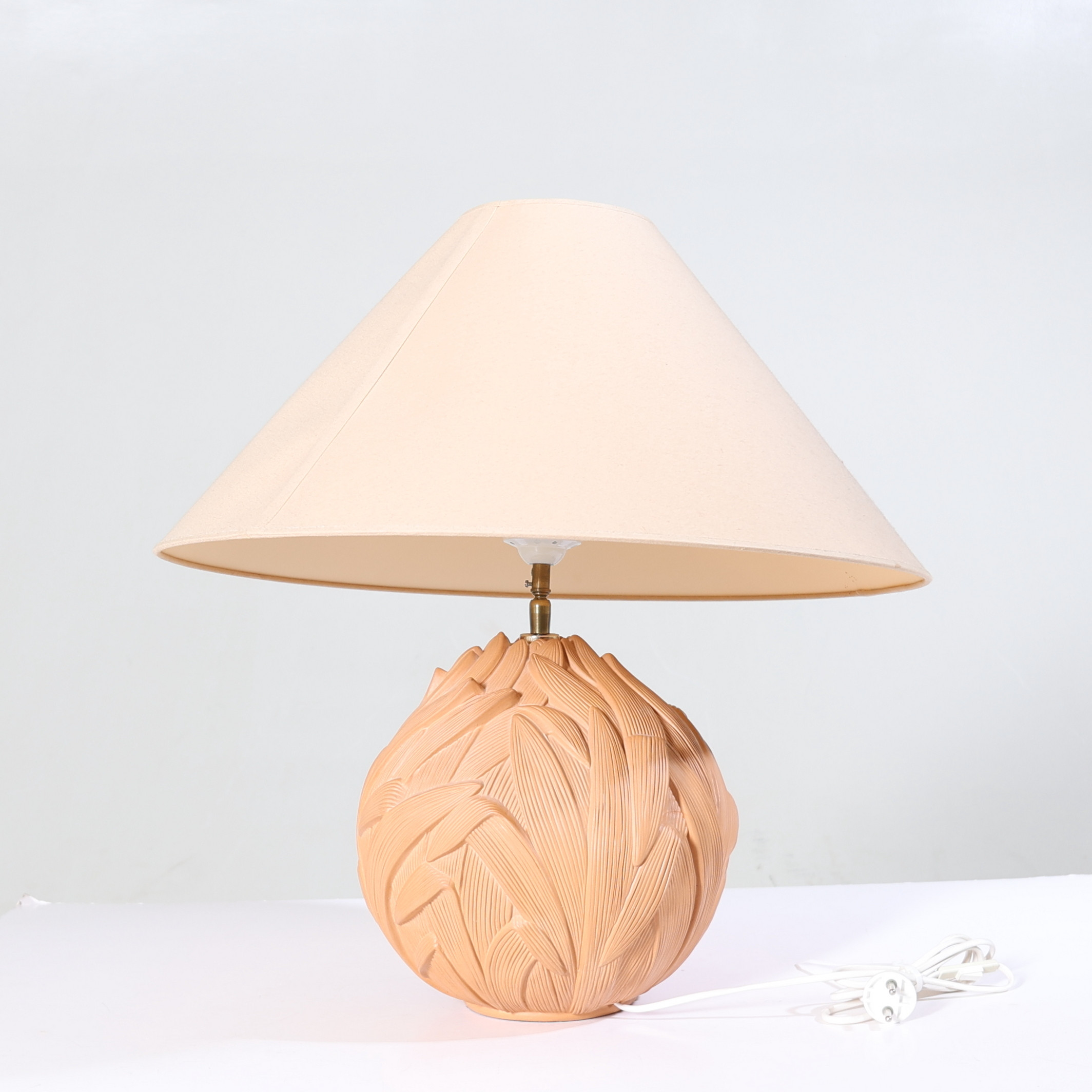 BORDSLAMPA, terrakotta, klotmodell, 1900-talets senare del.