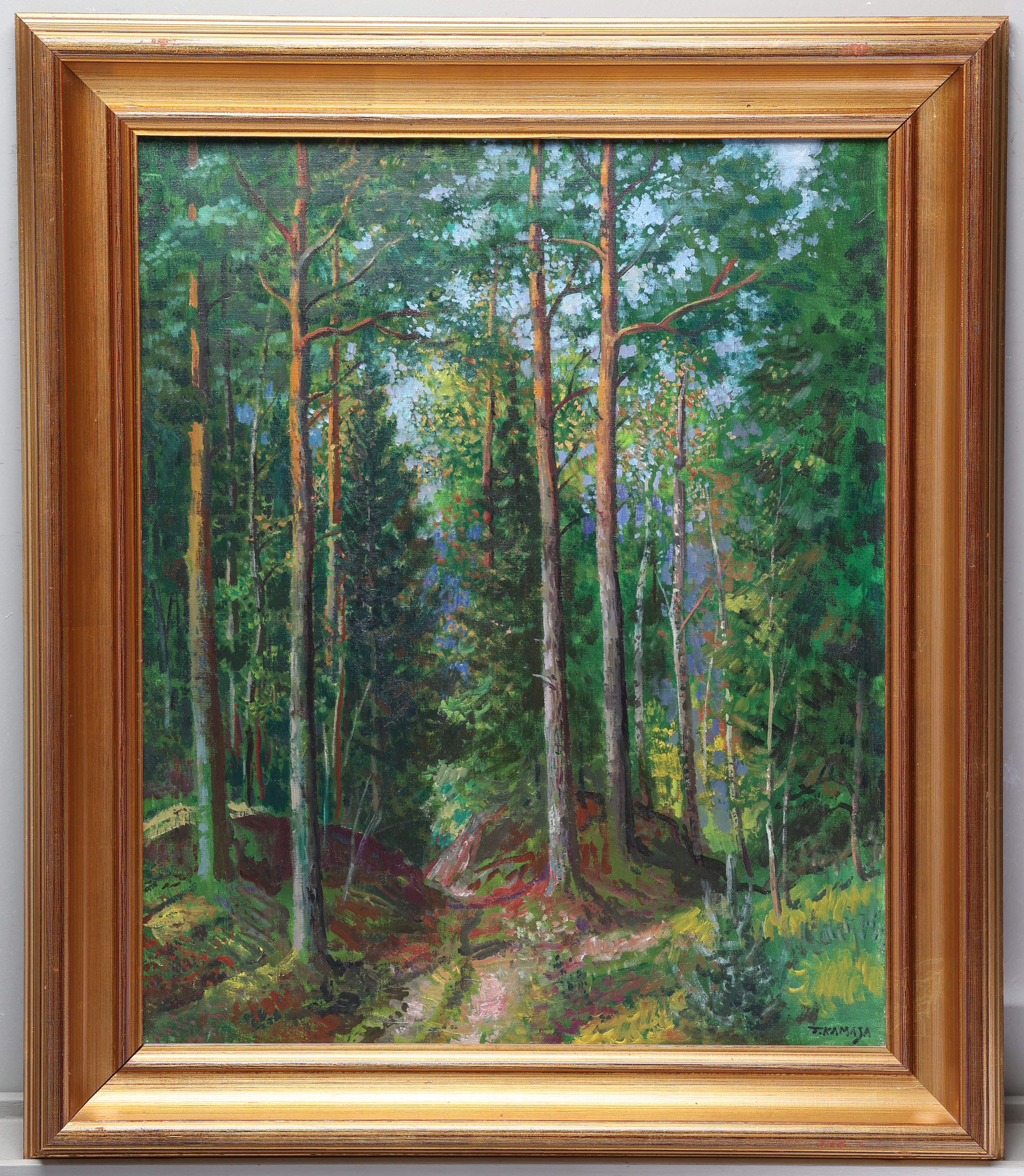 TADEUSZ KAMASA. Olja på duk, signerad.