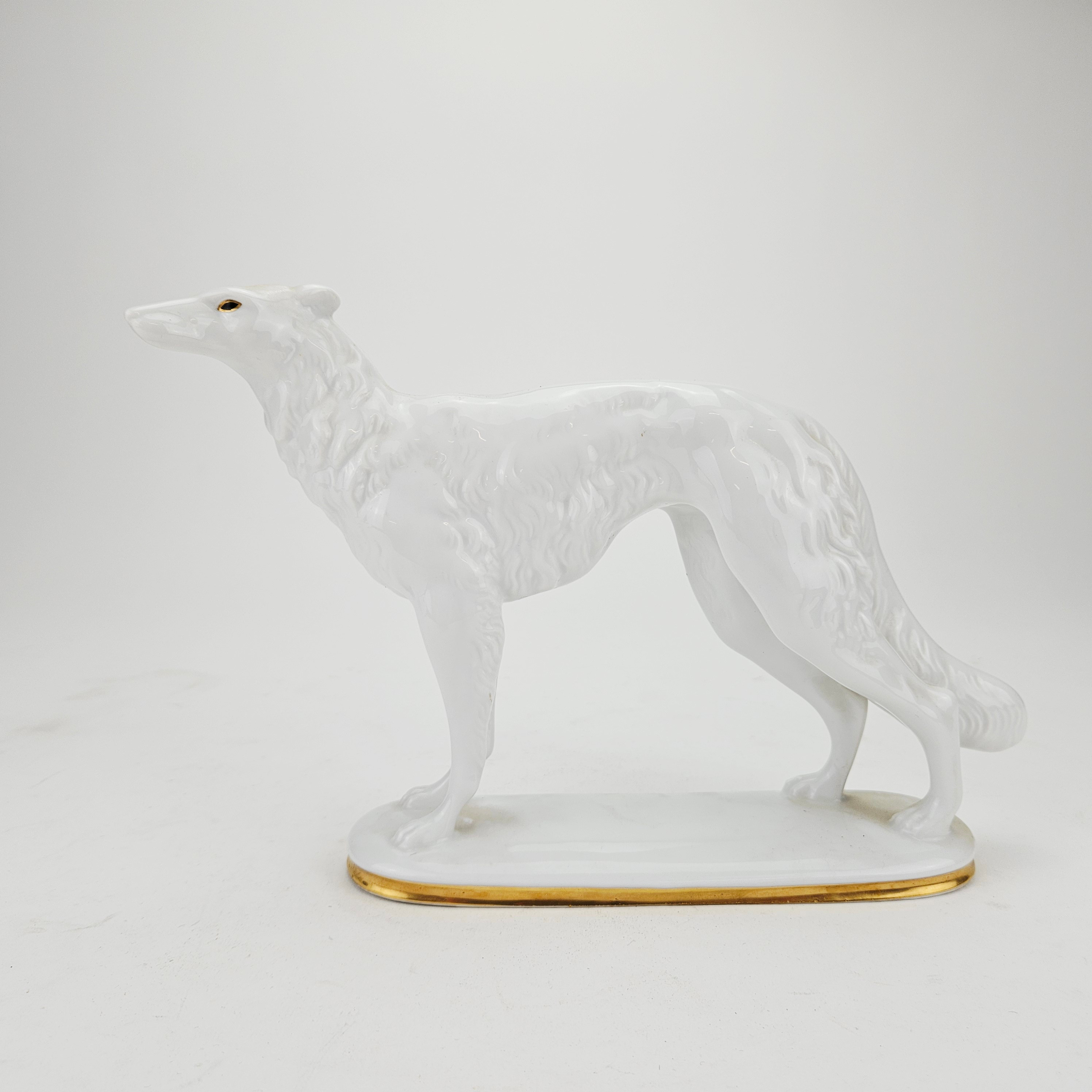 FIGURIN, porslin, Borzoi, Hans Ischinger, Zeh Scherzer, Tyskland.