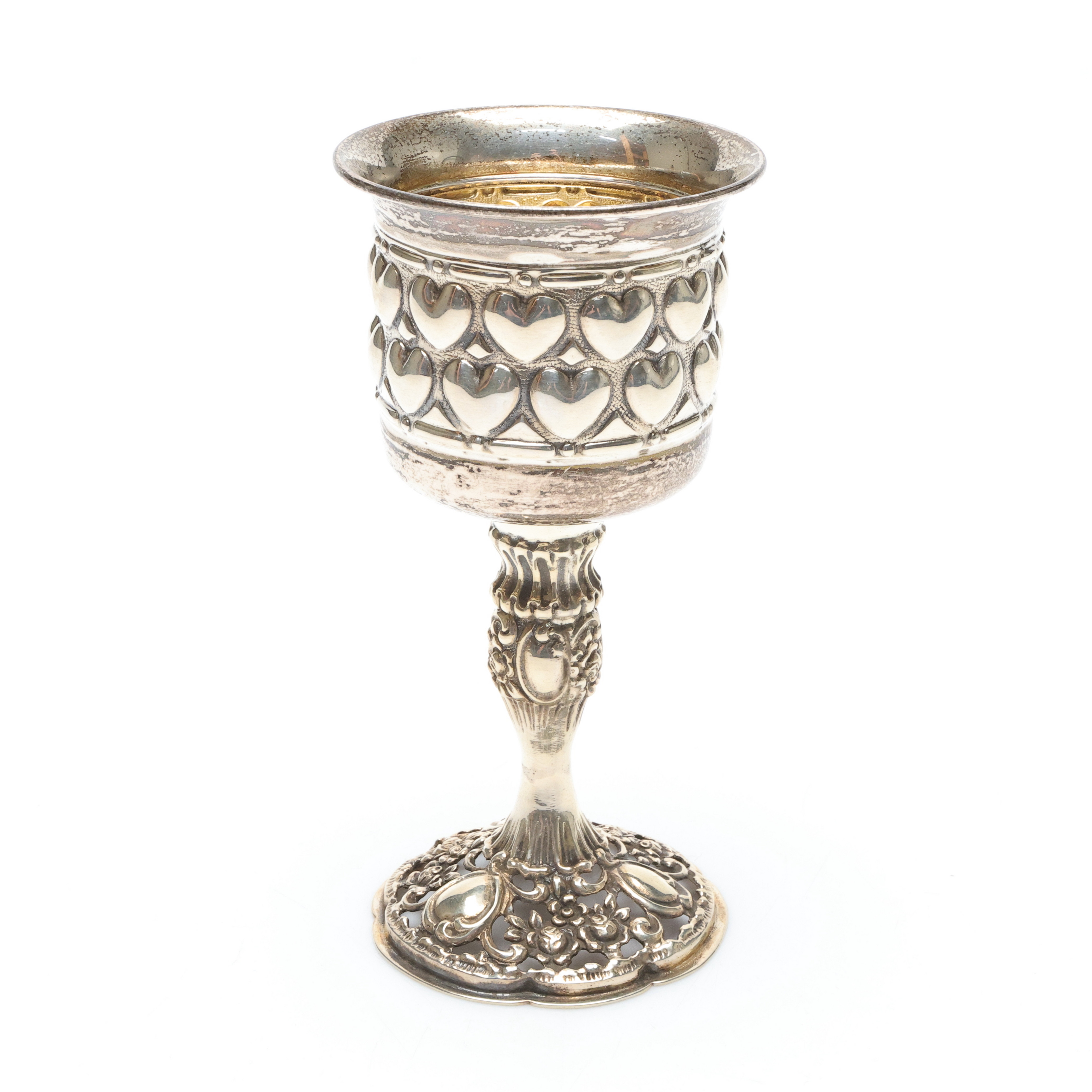 KALK, silver, barockstil, vikt ca 112 gram.