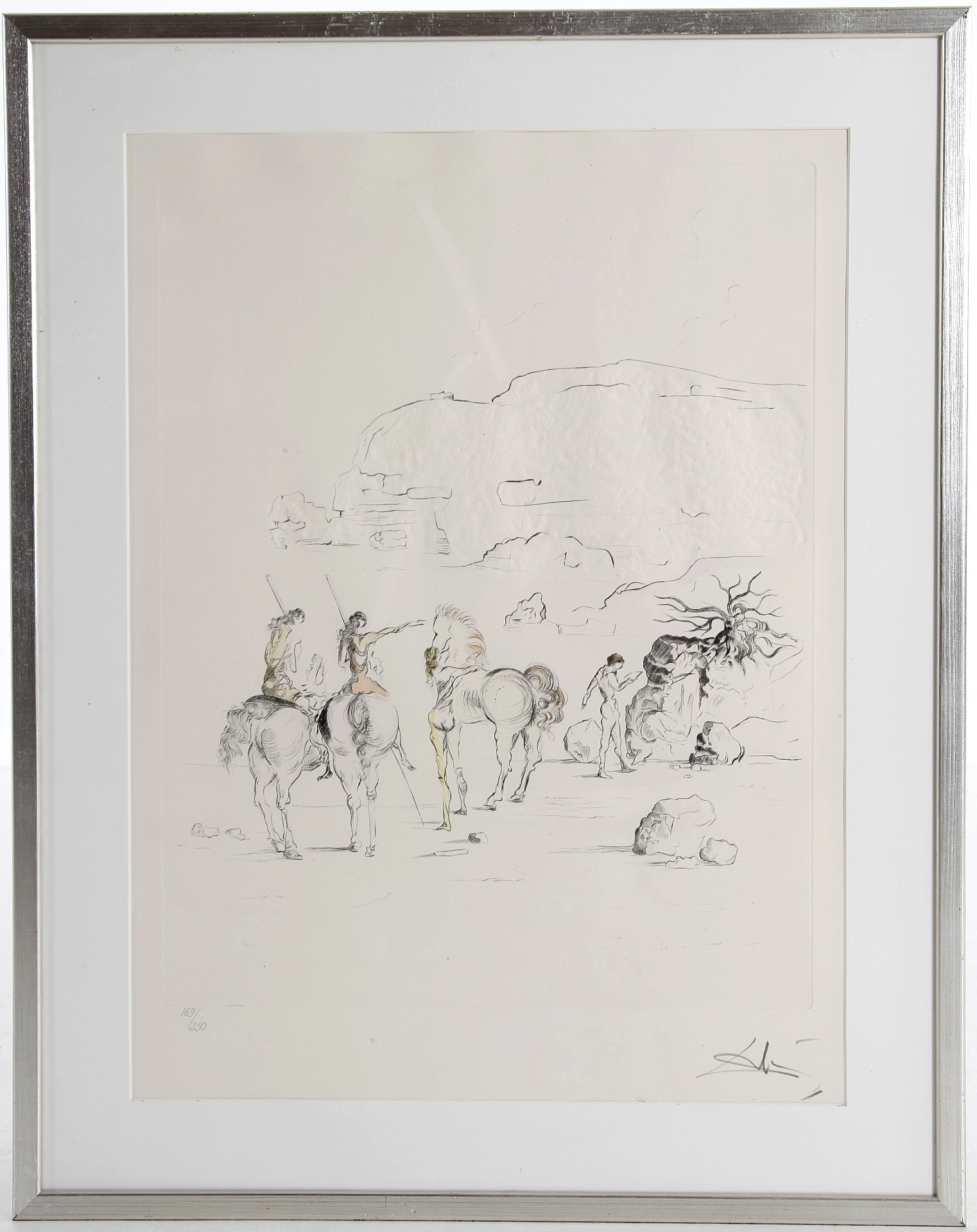 SALVADOR DALÍ. 1904-1989. Torrnålsgravyr, numrerad 169/250, signerad.