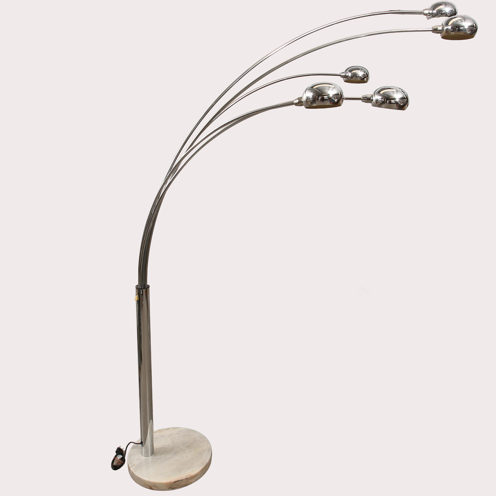 GOLVLAMPA, kromad metall. Modell 170 - 5, "Gustav", Atelje Lyktan. 1900-talets sista fjärdedel.