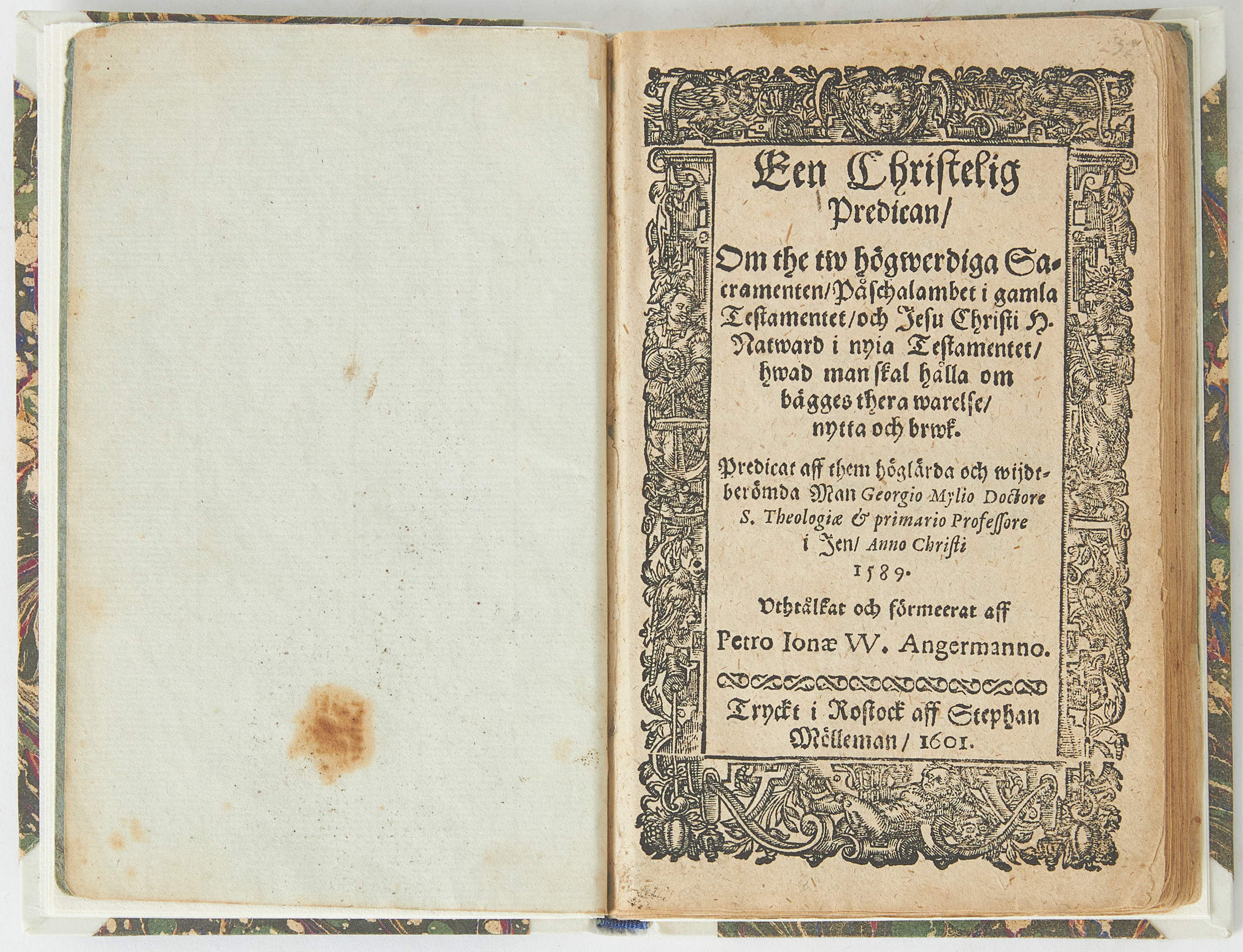 MYLIUS: EEN CHRISTELIG PREDICAN,... ROSTOCK 1601.