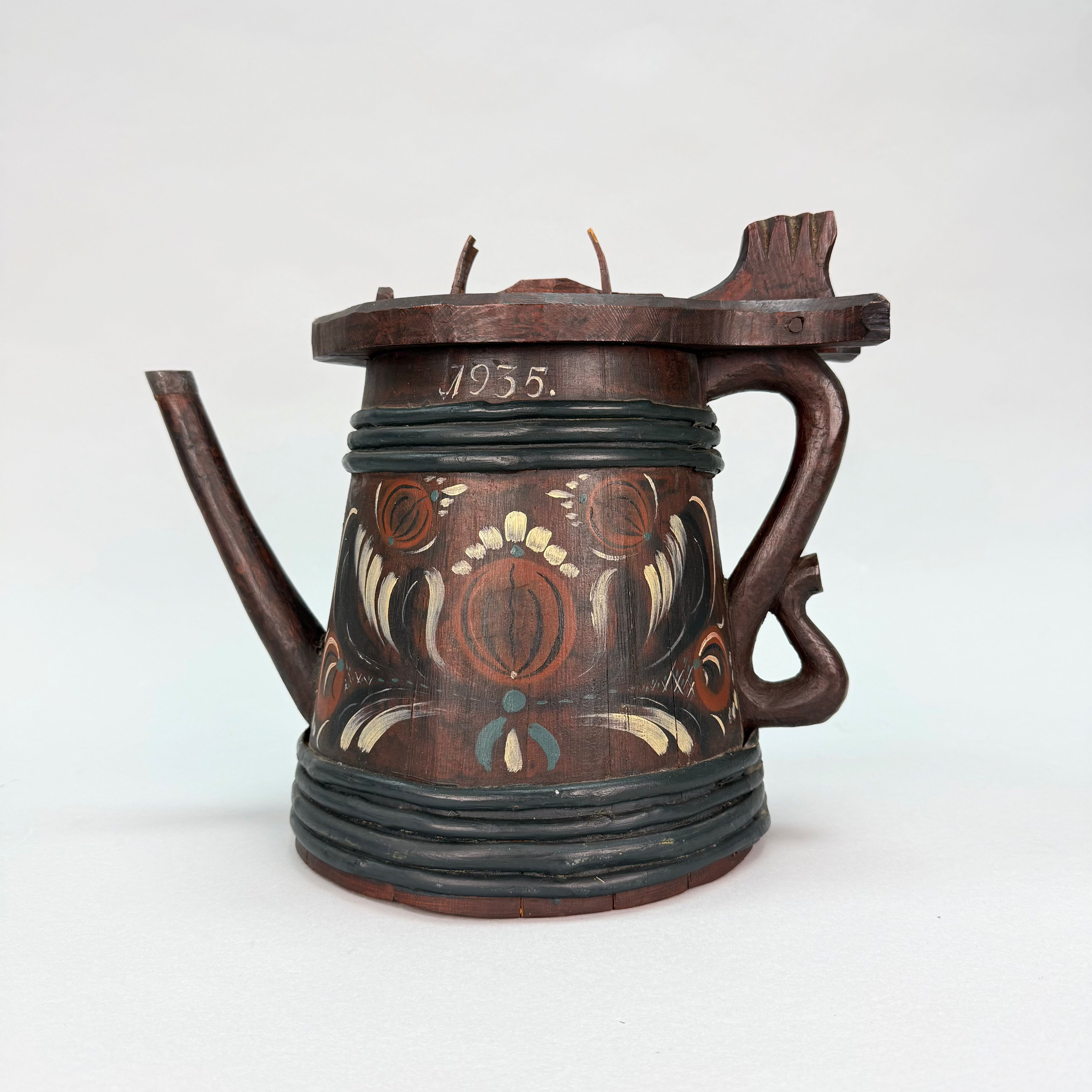 PIPSTÅNKA - Bemålad , "till mor" daterad 1935.