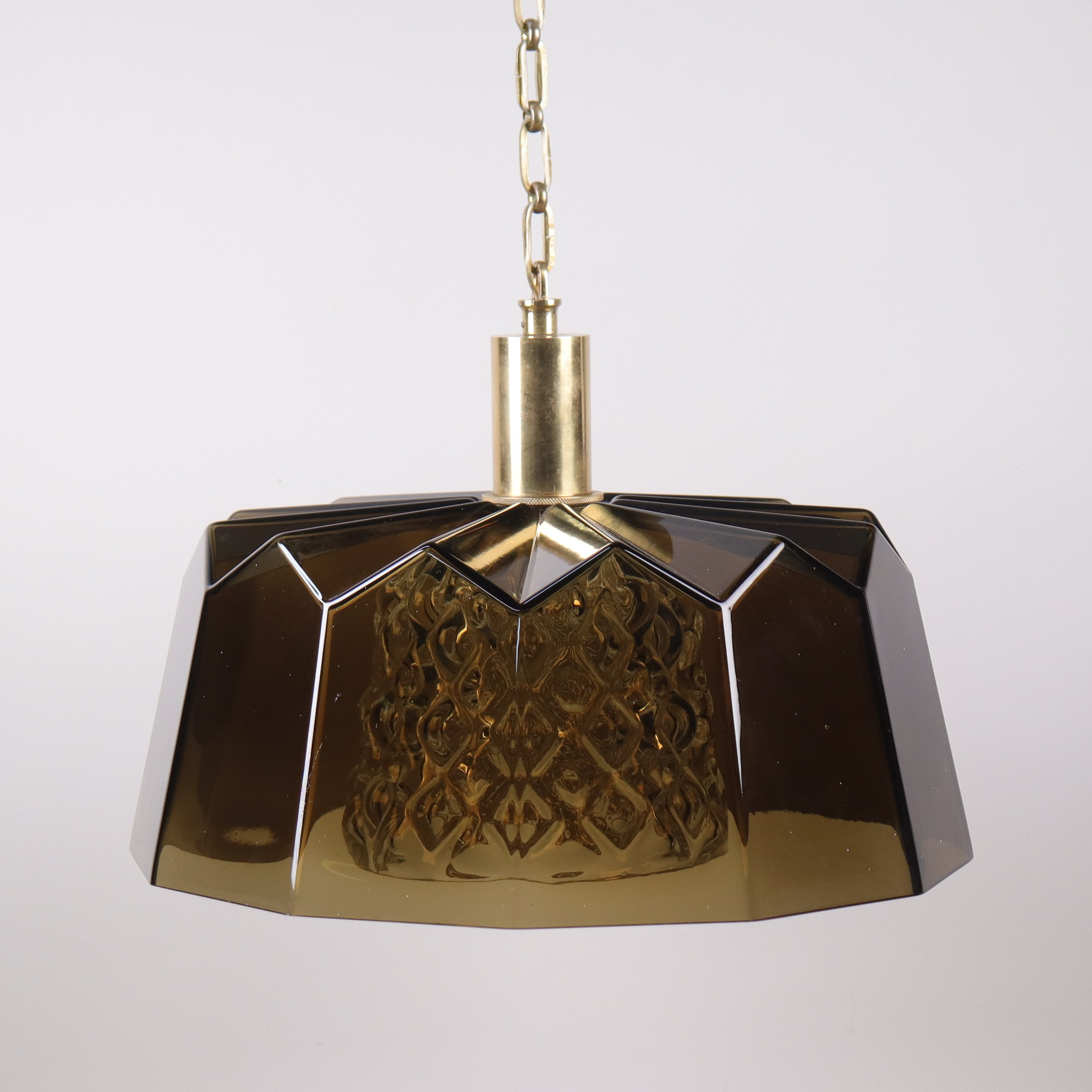 CARL FAGERLUND. Orrefors, taklampa, glas, 1970-tal.