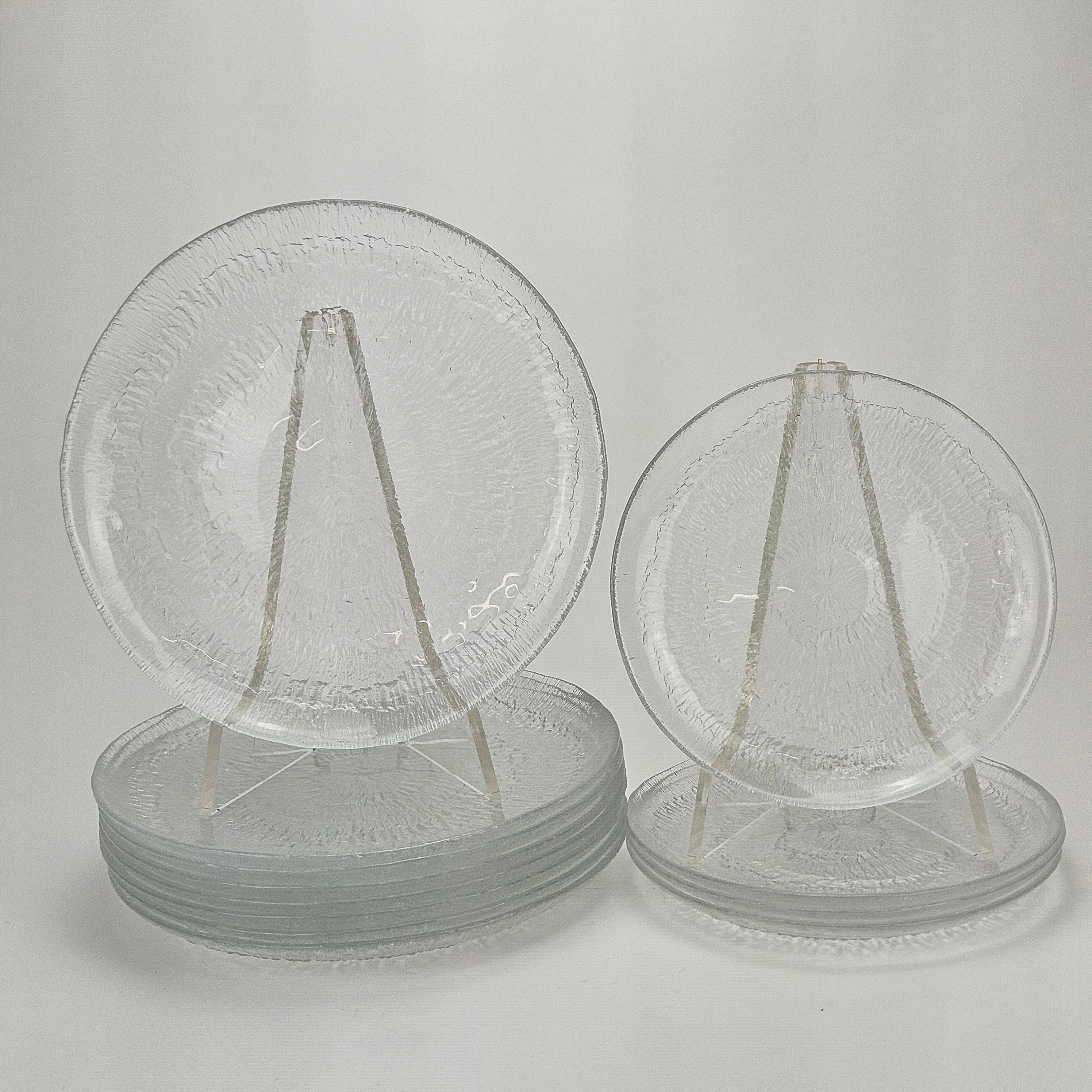 TAPIO WIRKKALA. MATTALLRIKAR OCH ENTRÉTALLRIKAR, 12 delar, "Solaris", Iittala, Finland.