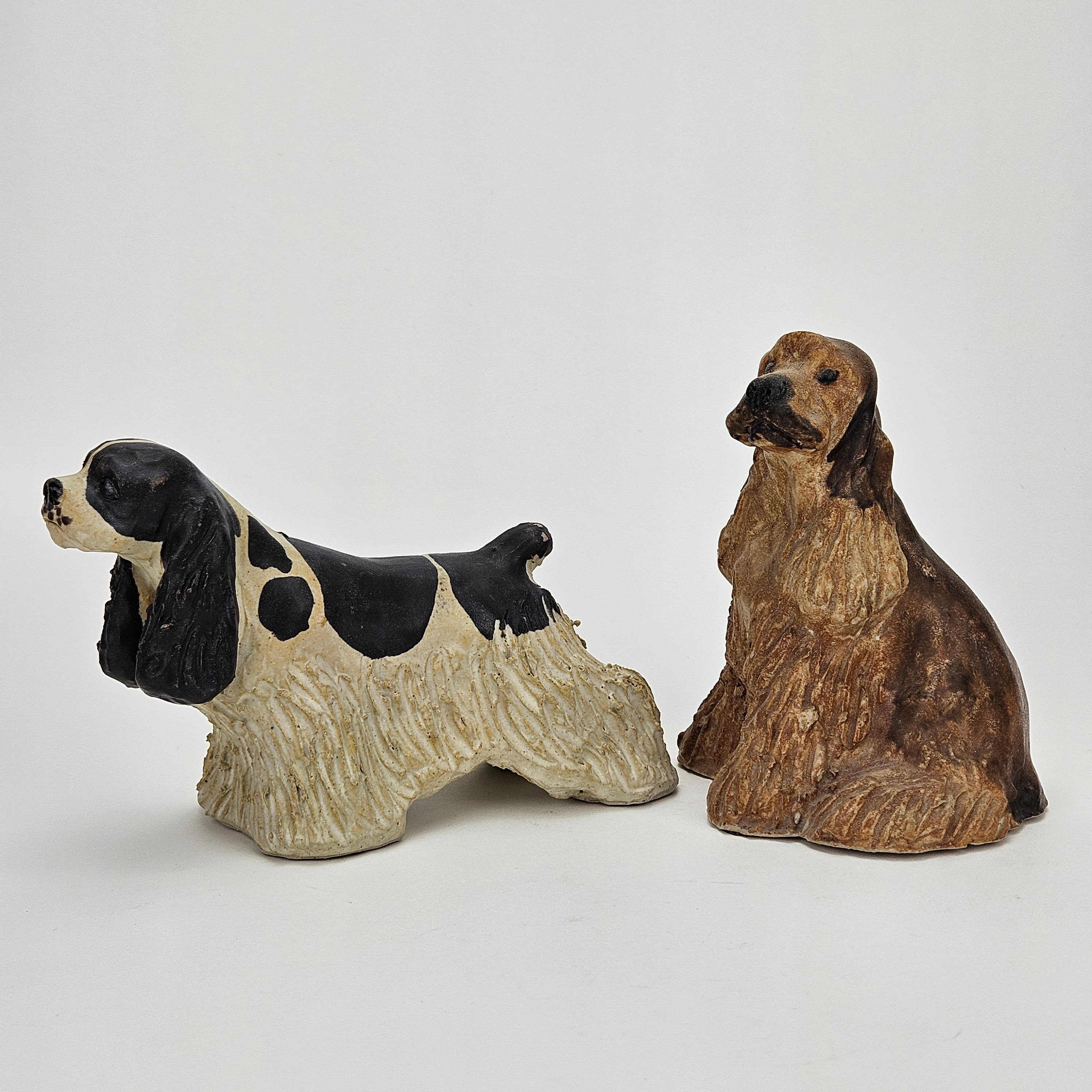 FIGURINER, 2 st, keramik, hundar, Jie.
