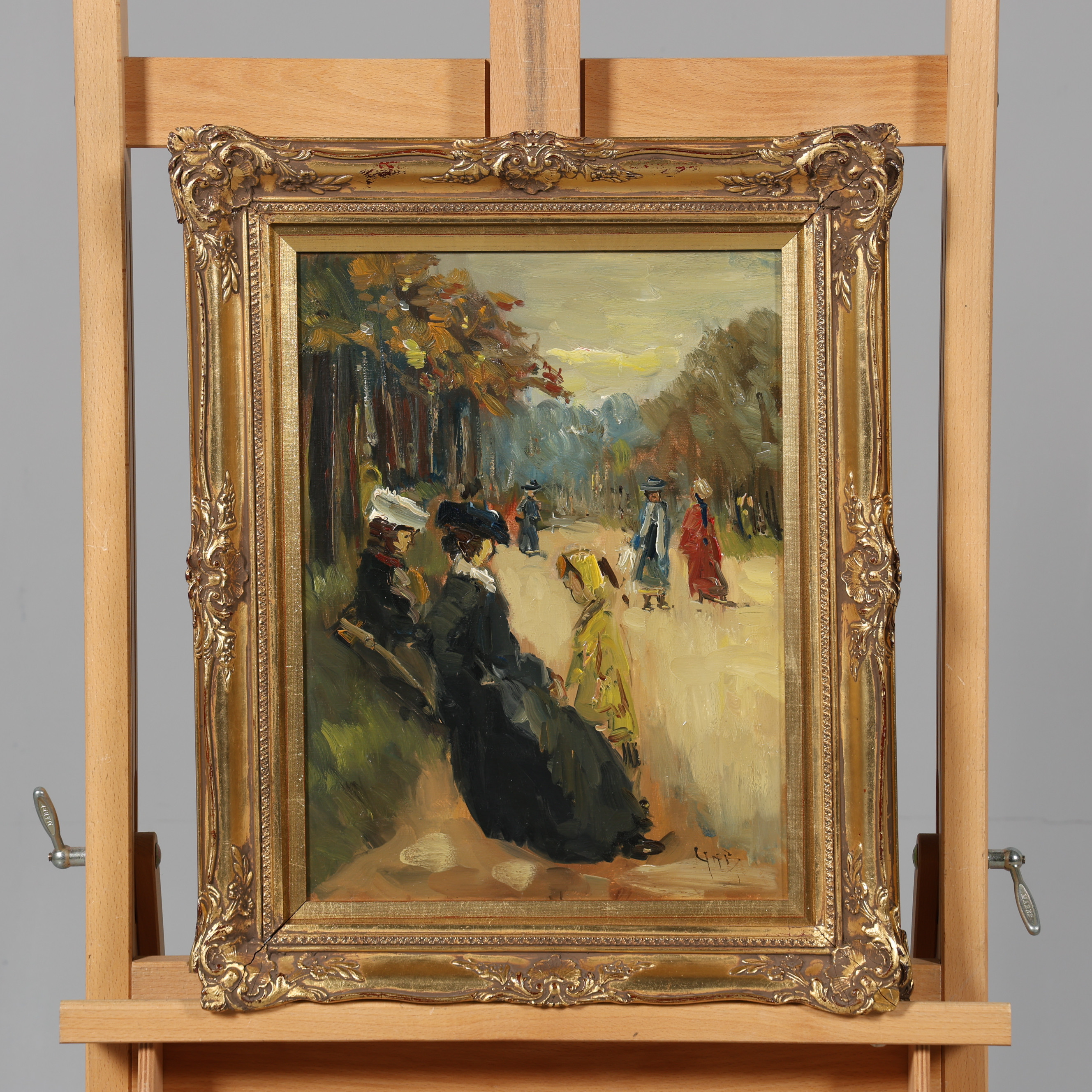 GEORG HENDRIK BREITNER. OLJA PÅ PANNÅ, signerad.
