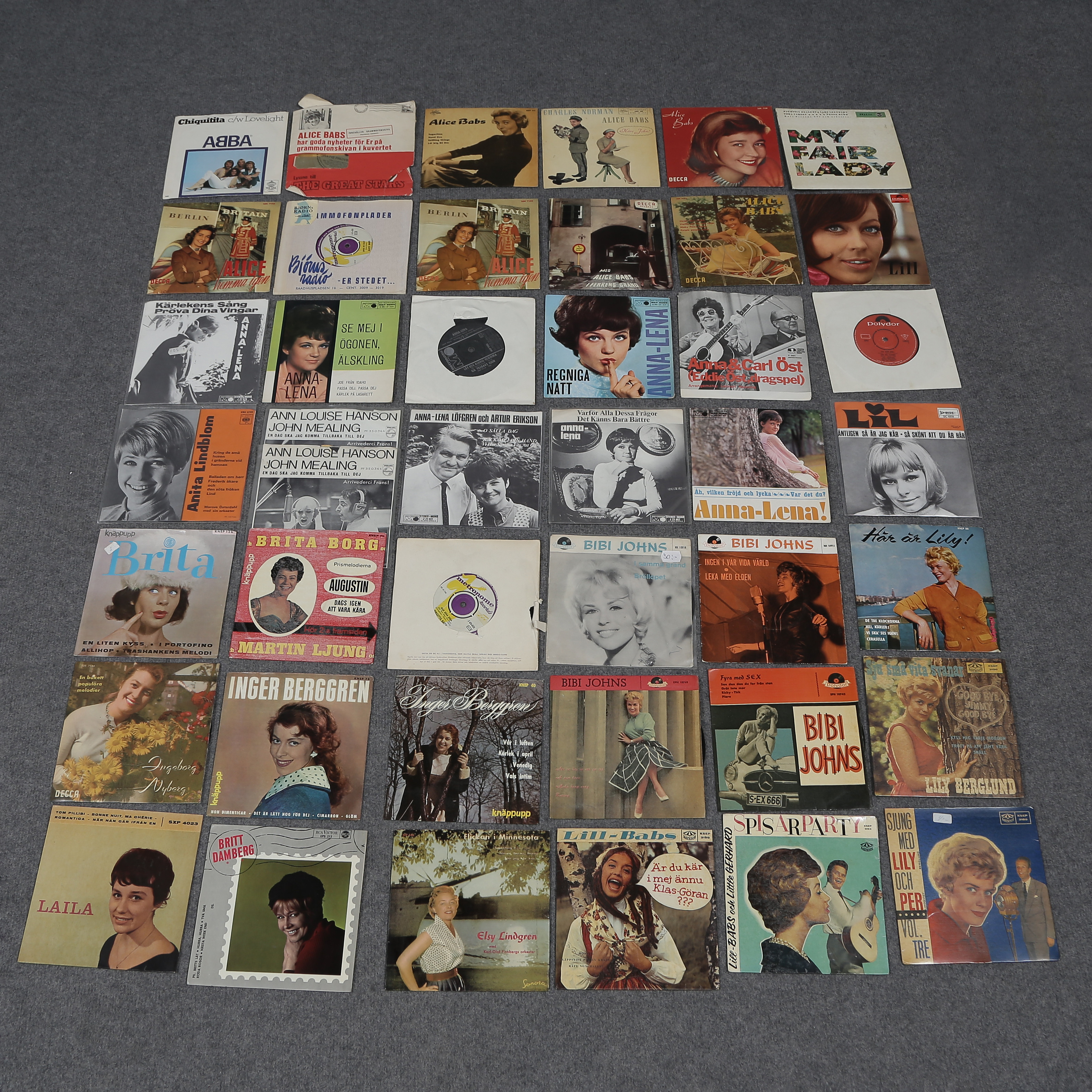 ÖVER 100 SINGELSKIVOR, ABBA, ALICE BABS, SIW MALMKVIST, MARIAH CAREY, THE SWEET, M.FL.