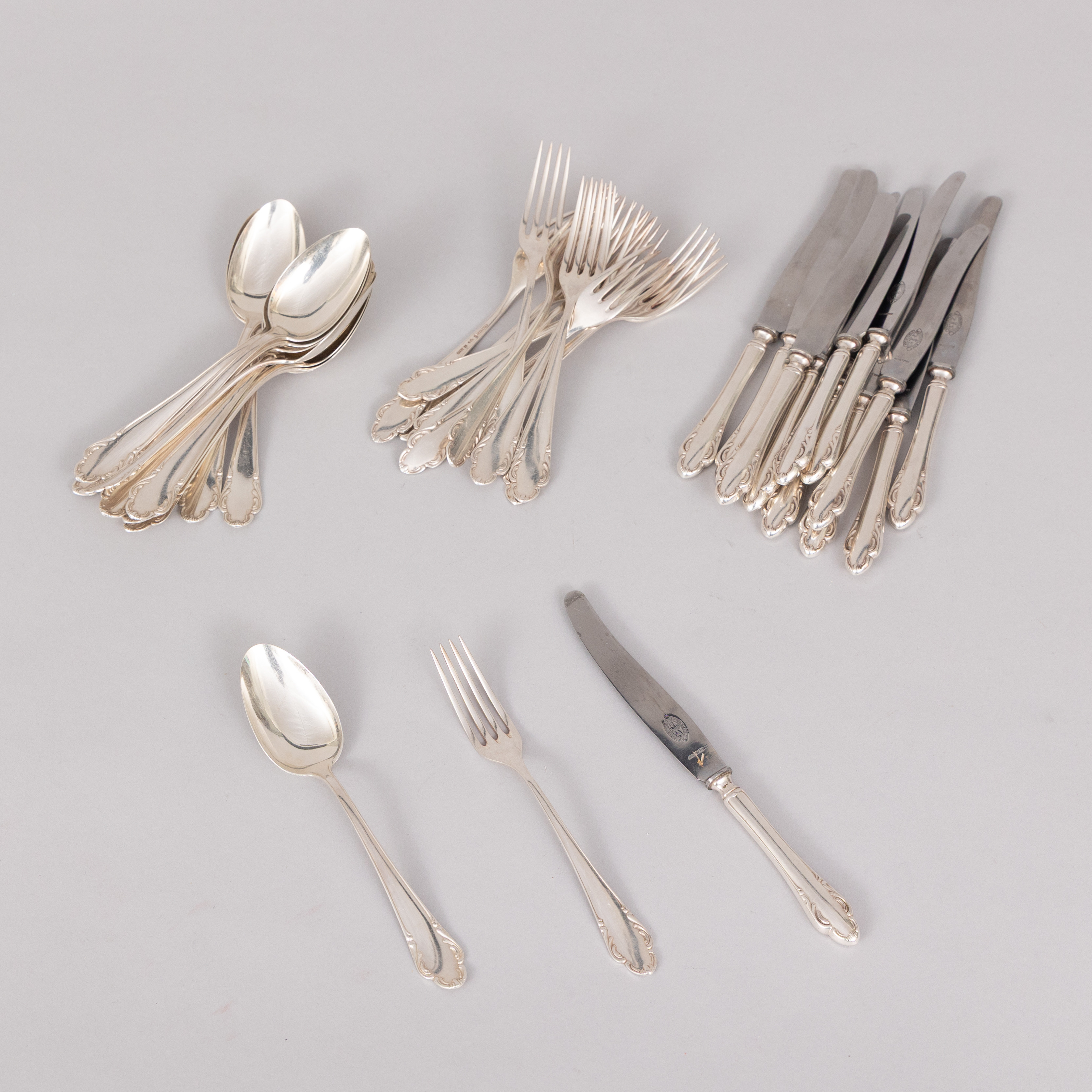 PARTI BESTICK, 36 delar, Silver, "Haga", Skandia.