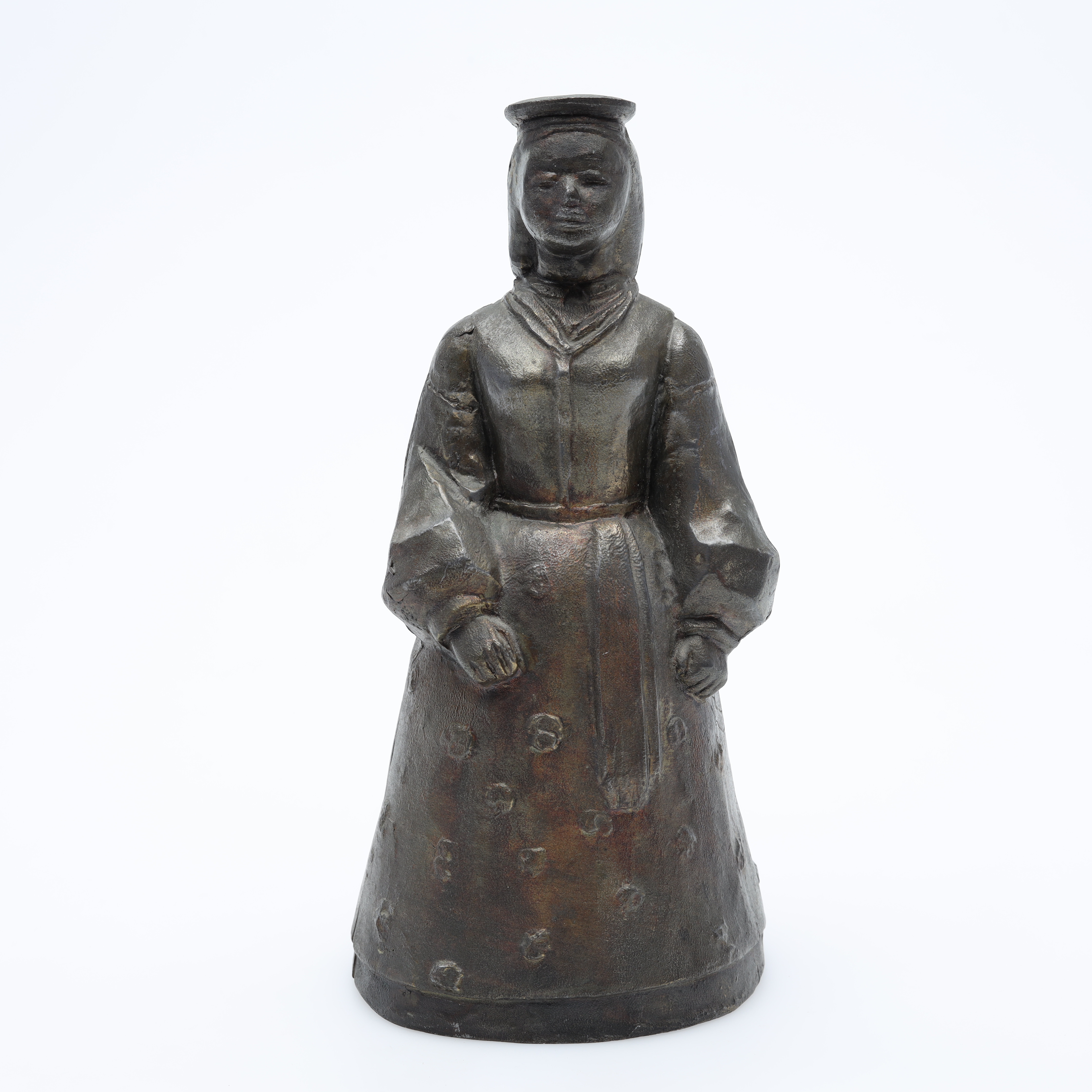 ASTRID RIETZ. SKULPTUR brons "blekingebrud, Signerad.