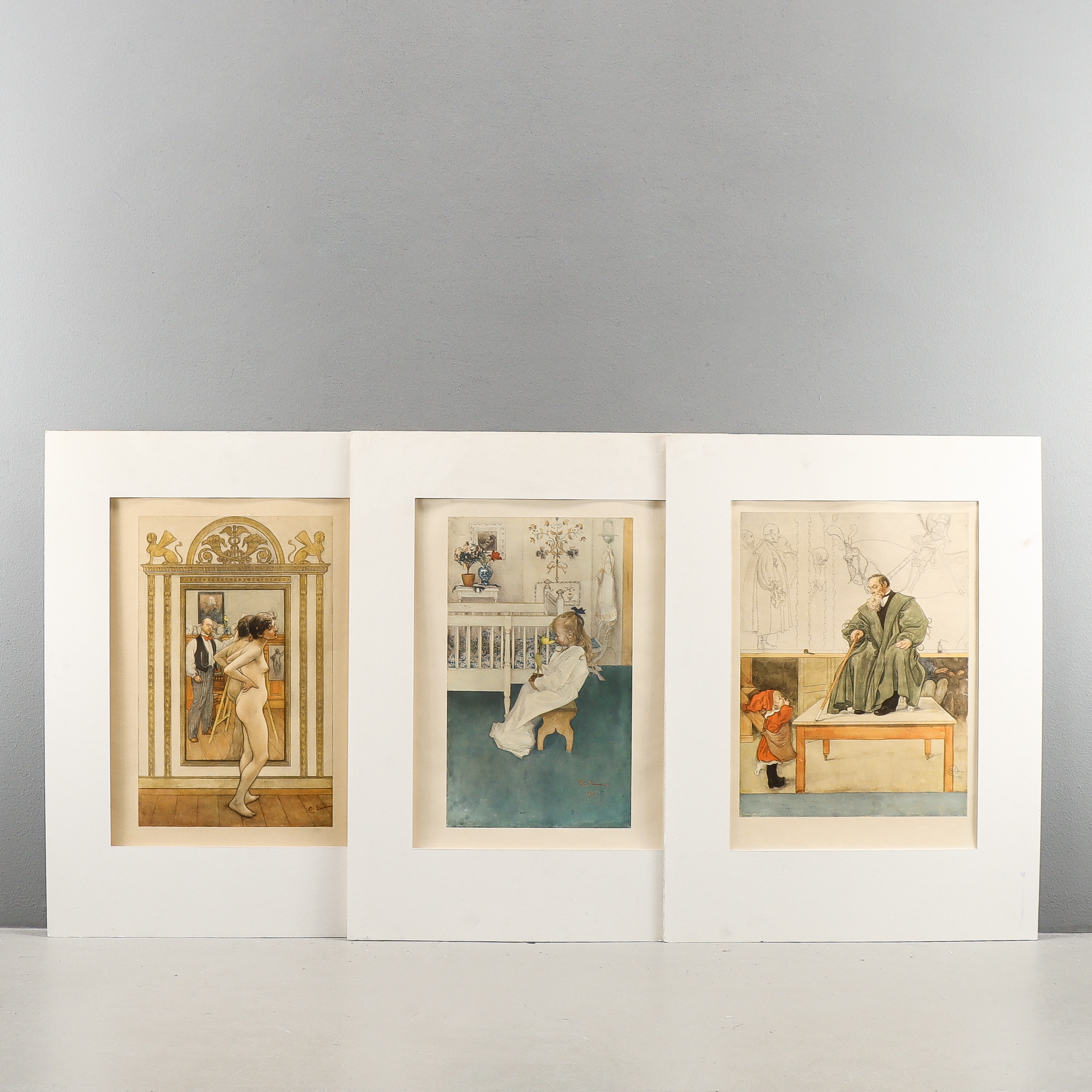 REPRODUKTIONER 3 stycken, Carl Larsson.