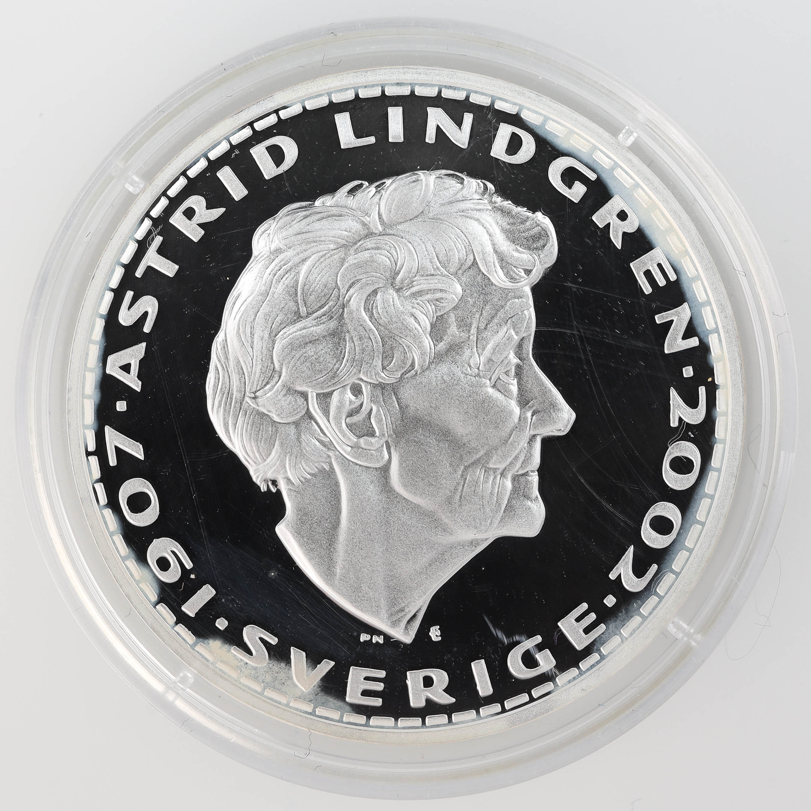 MINNESMYNT, silver 999, Astrid Lindgren, Emil i Lönneberga 1963, 27 gram.