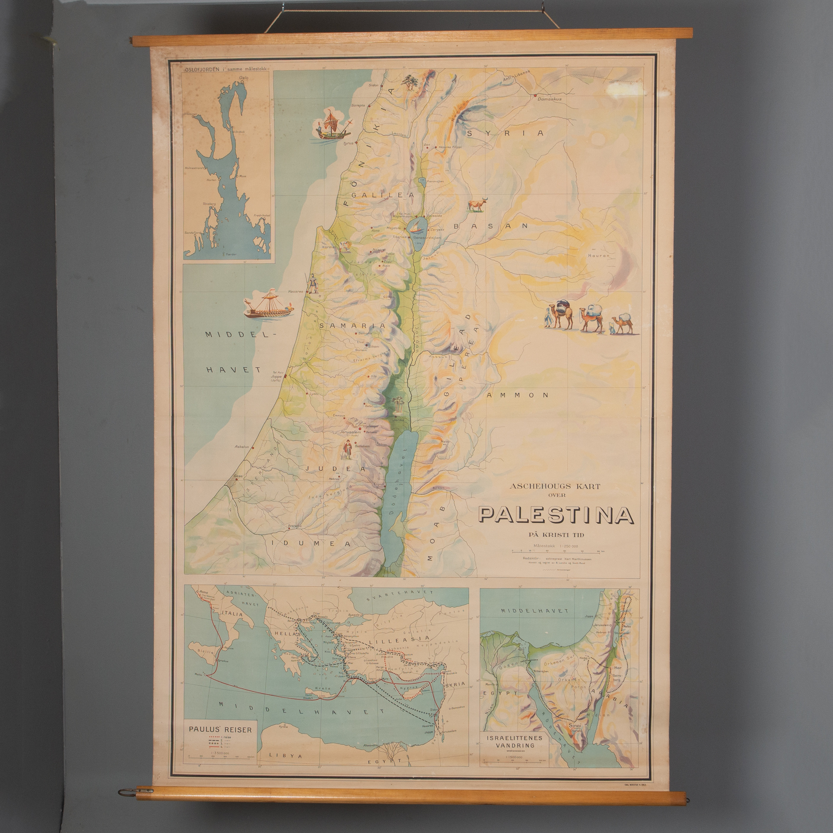 SKOLKARTA Palestina, emil moestue.