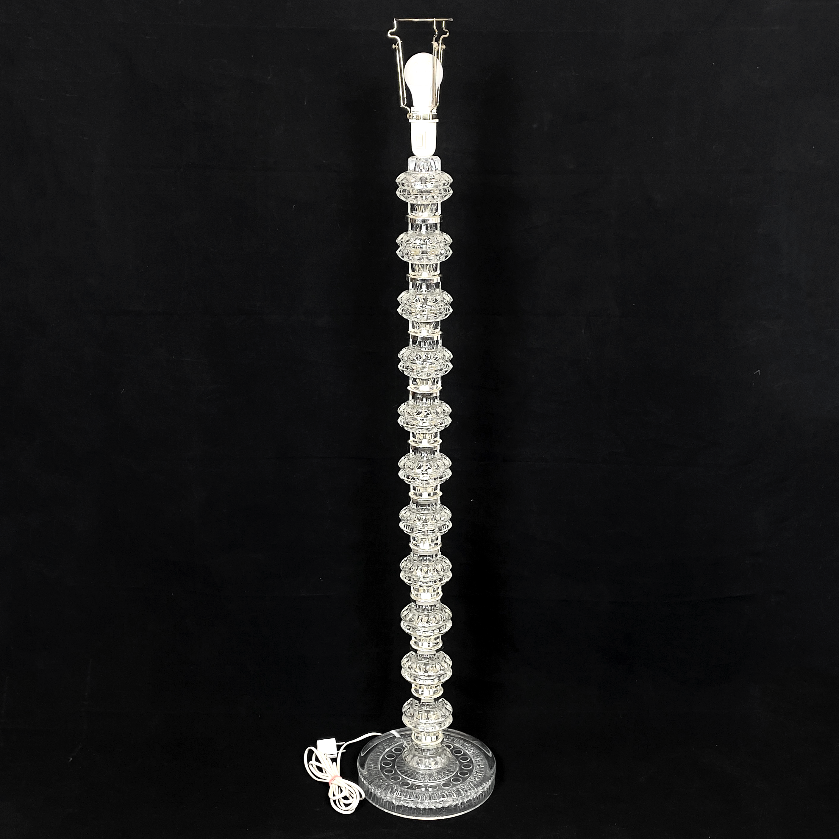 CARL FAGERLUND. Golvlampa, glas, Orrefors, 1960/70-tal.