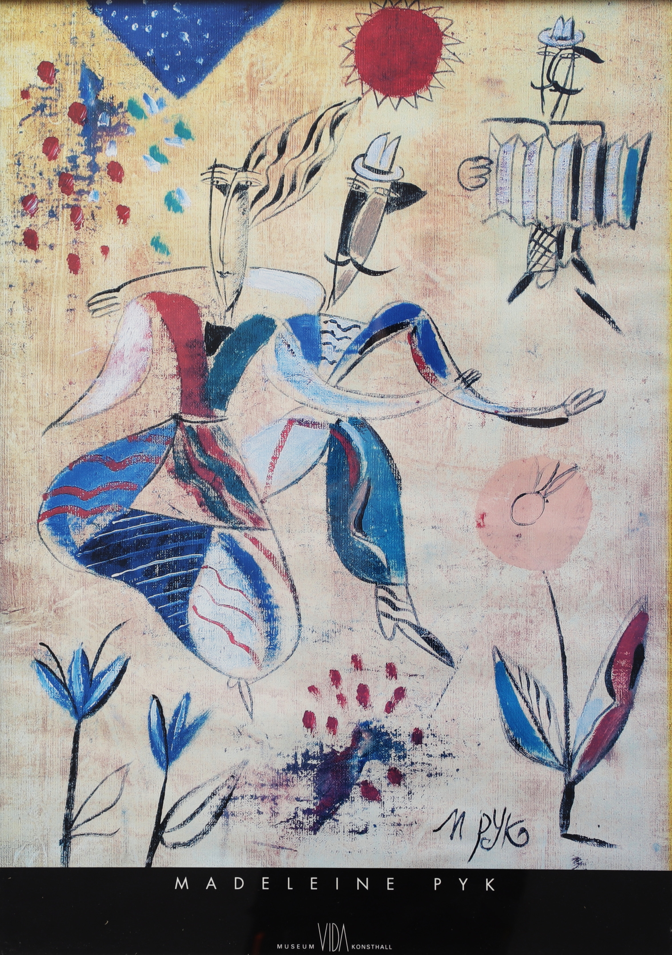 MADELEINE PYK. Utställningsaffisch, Museum VIDA Konsthall, 1900/2000-tal.