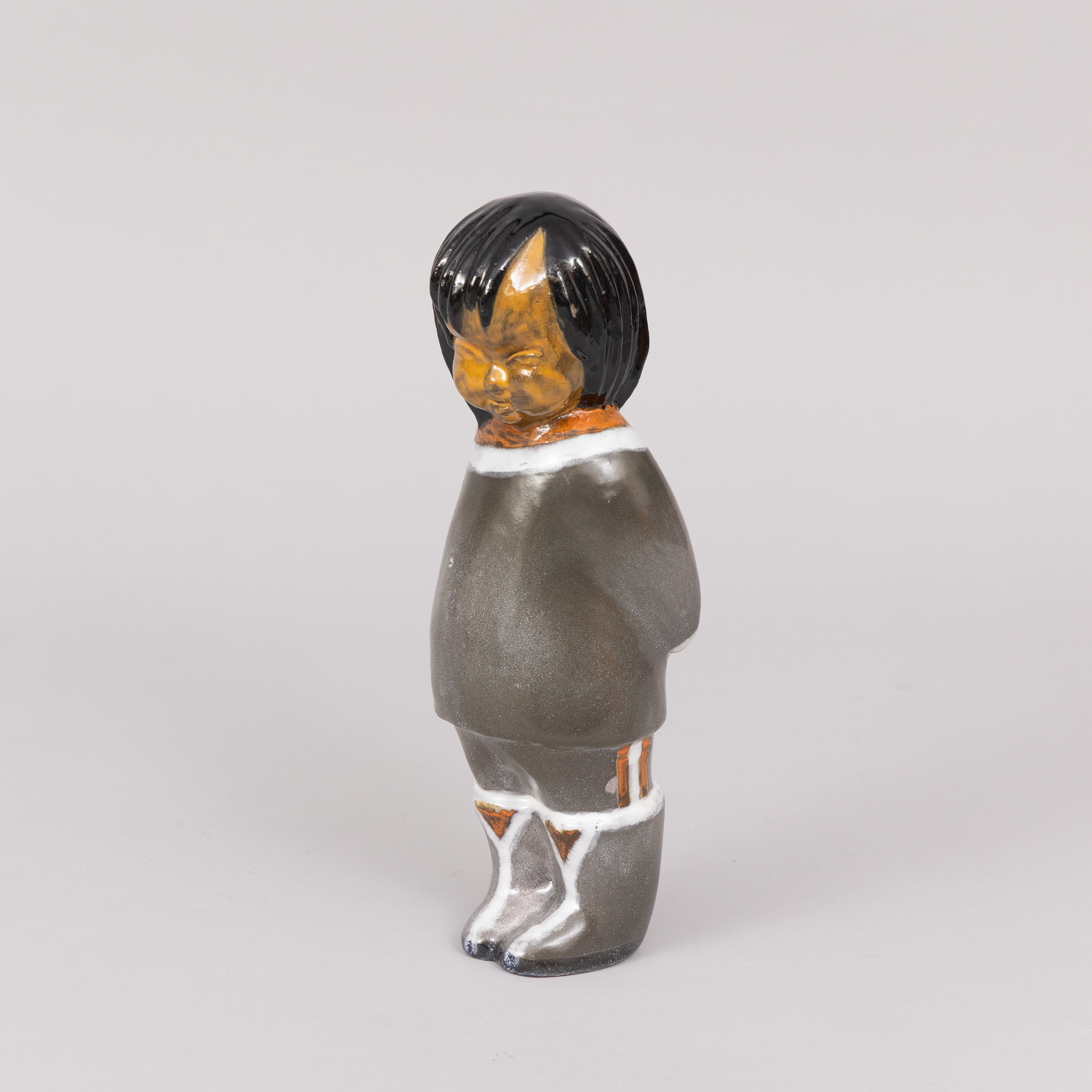 VICKE LINDSTRAND. Figurin, "Eskimå", keramik, Upsala-Ekeby.