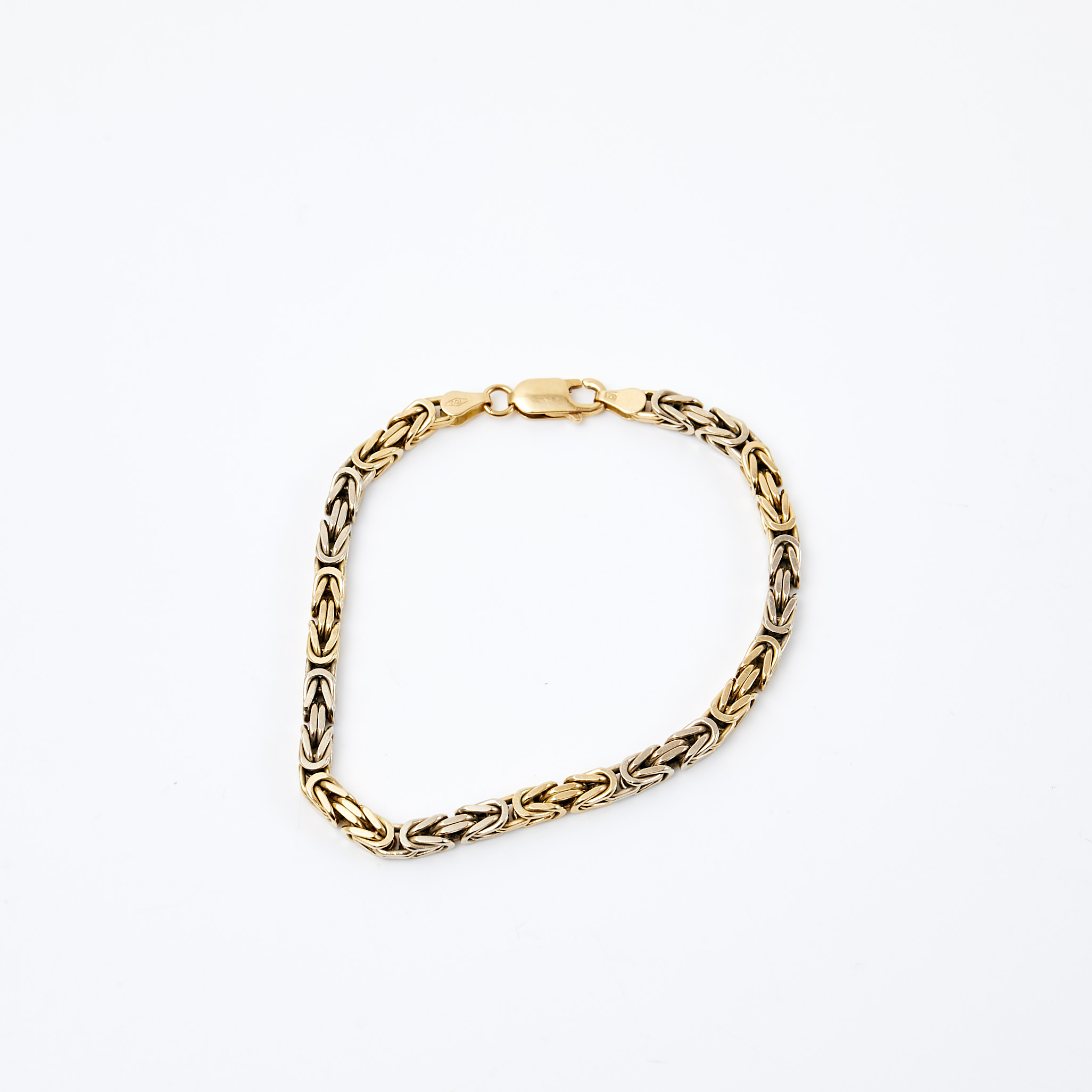 ARMBAND, 18 k röd- och vitguld, kejsarlänk, italienska stämplar.
