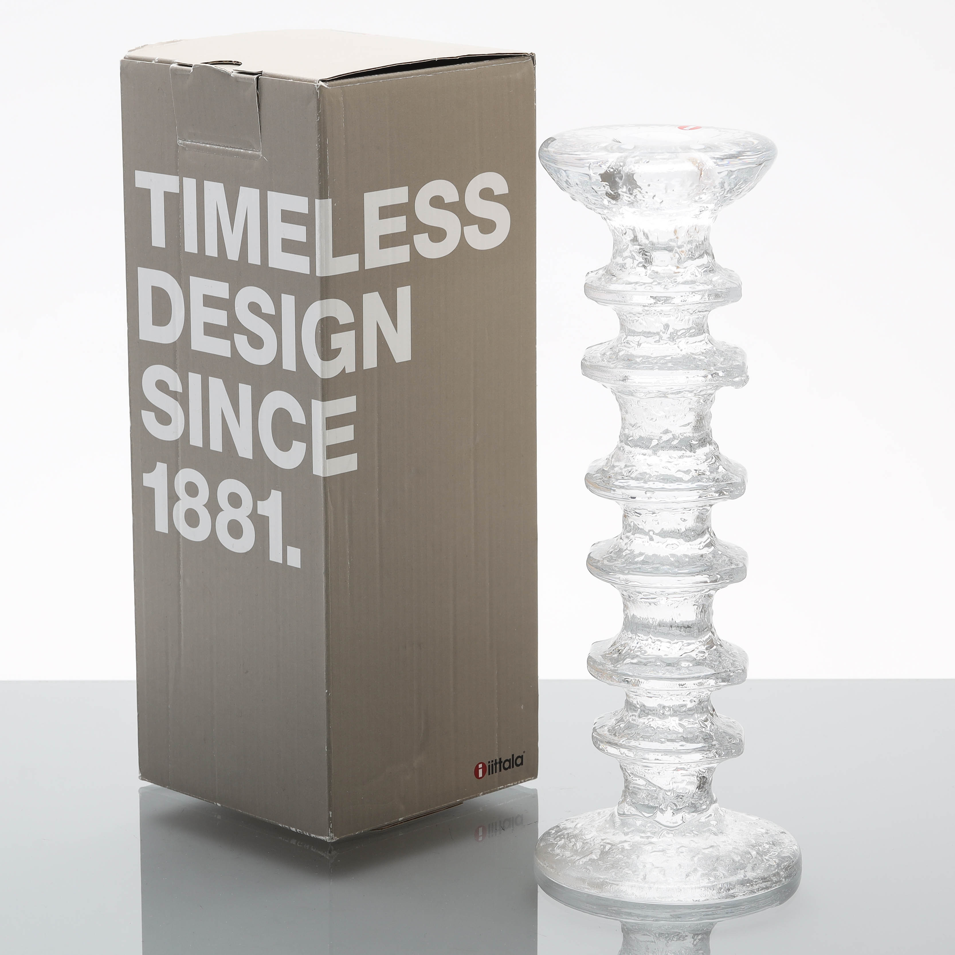 TIMO SARPANEVA. ljusstake, "Festivo", i originalkartong, Iittala, Finland.