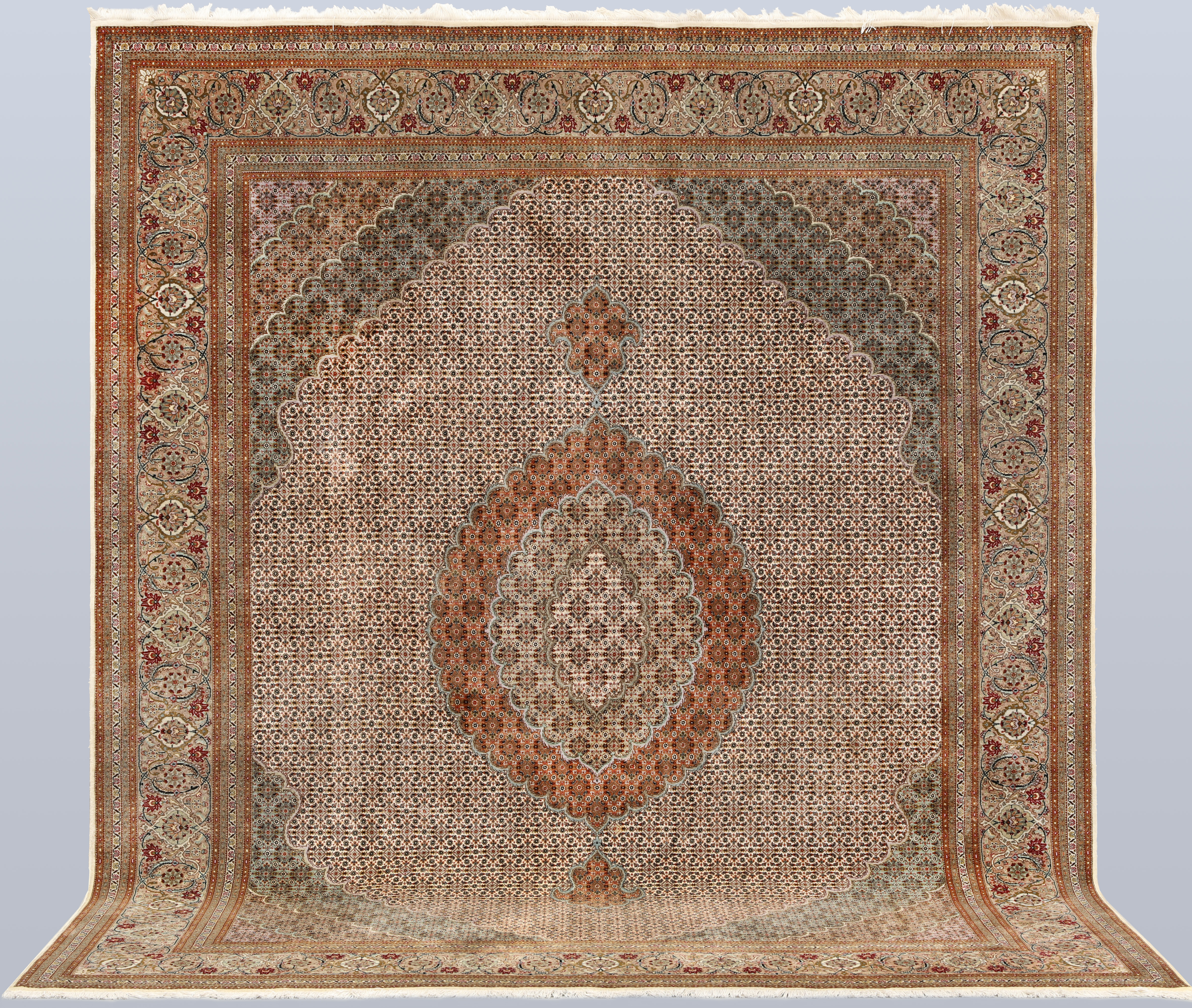 MATTA. Täbriz part silk, s.k 50 radj ca 500.000 knutar/kvm, 300 x 250 cm.