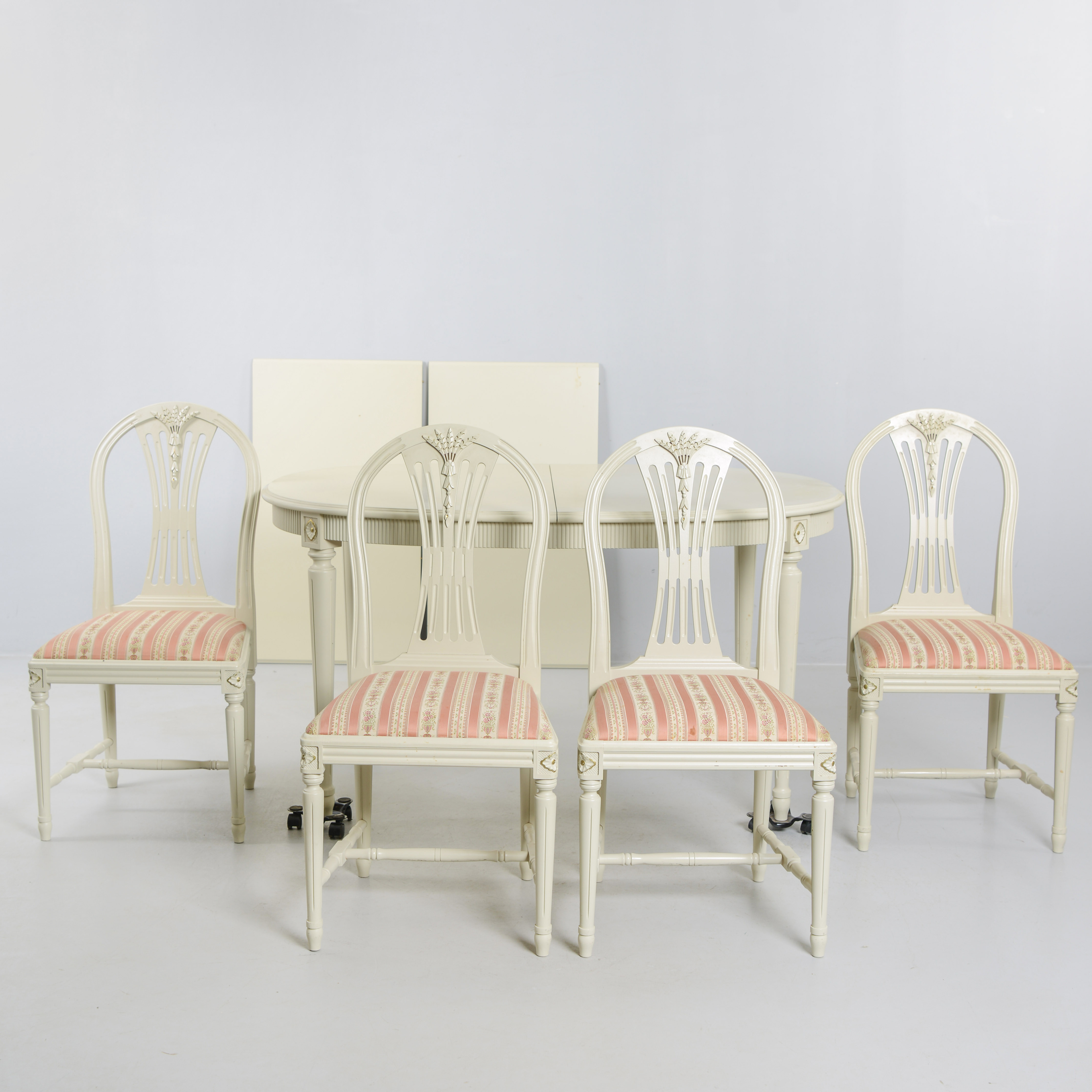 MATGRUPP, "Axet", 5 delar, gustaviansk stil, 1900-tal.