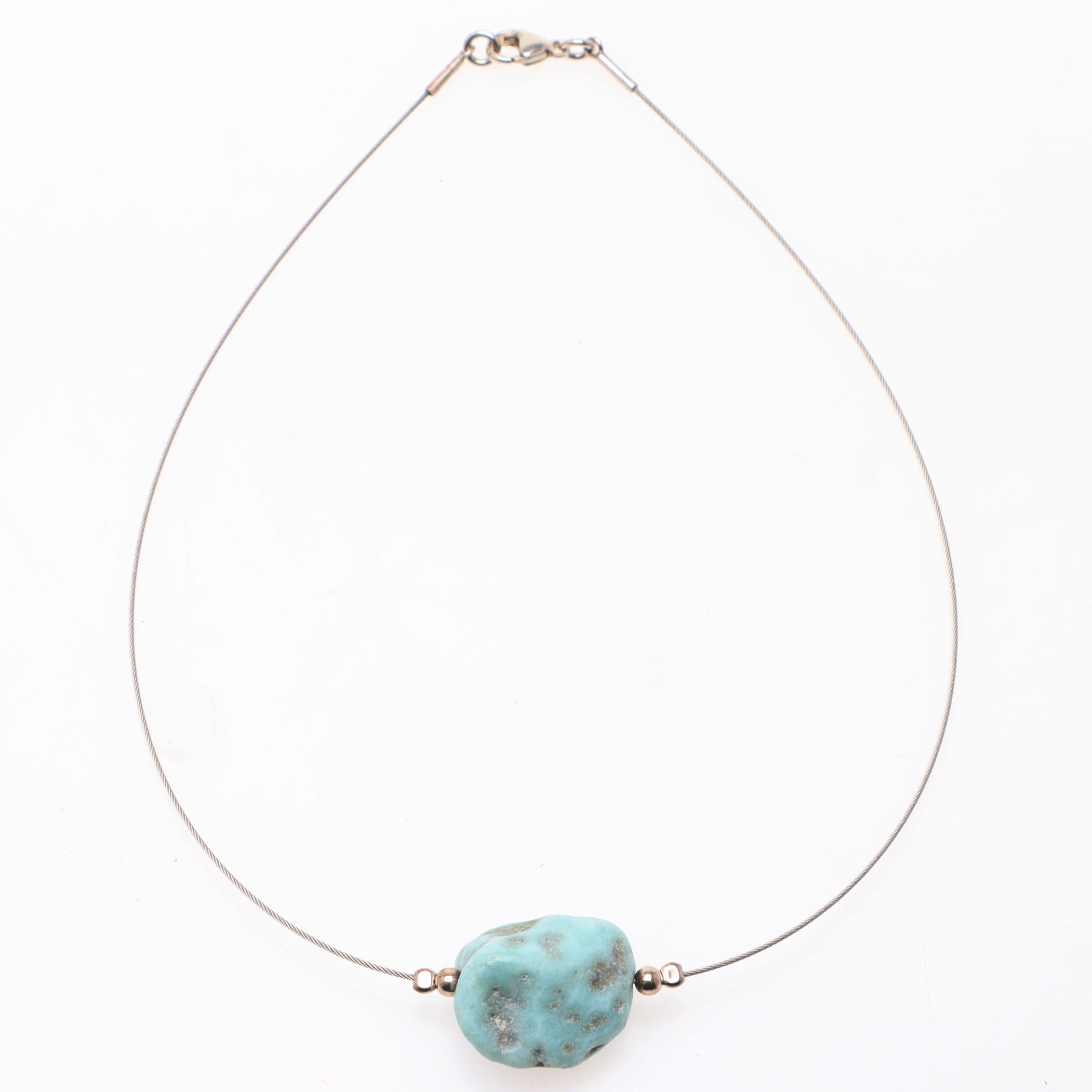 COLLIER, rå obehandlad larimar, Dietze, Tyskland.