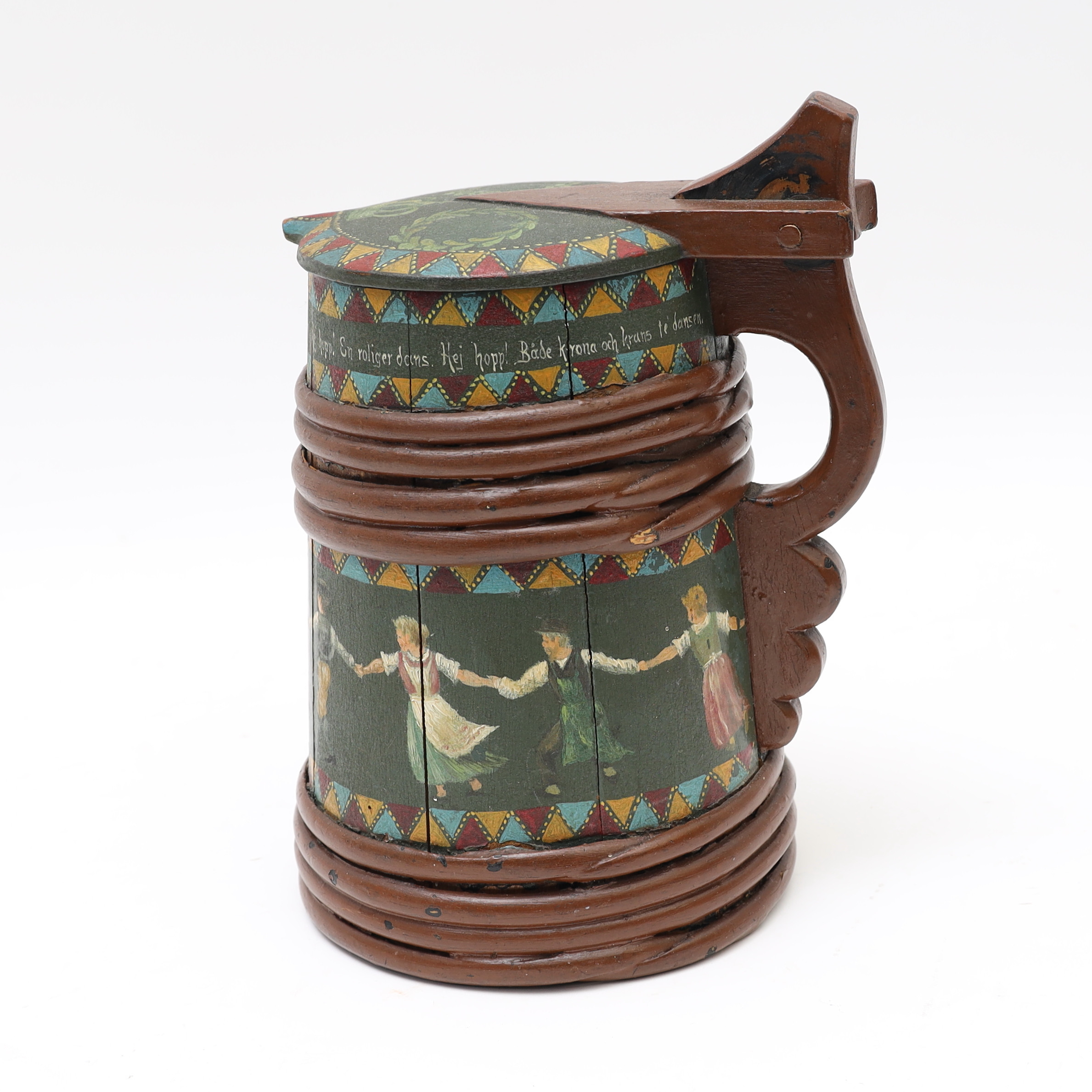 LAGGAD STÅNKA, allmoge, 1800-1900-tal.