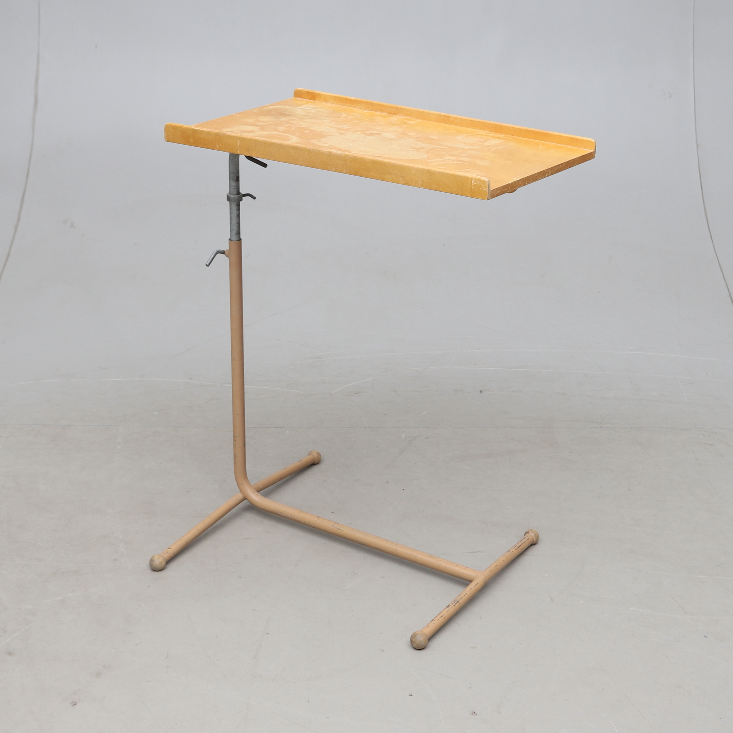 LÄSBORD, björk och metall, 1940/50-tal.