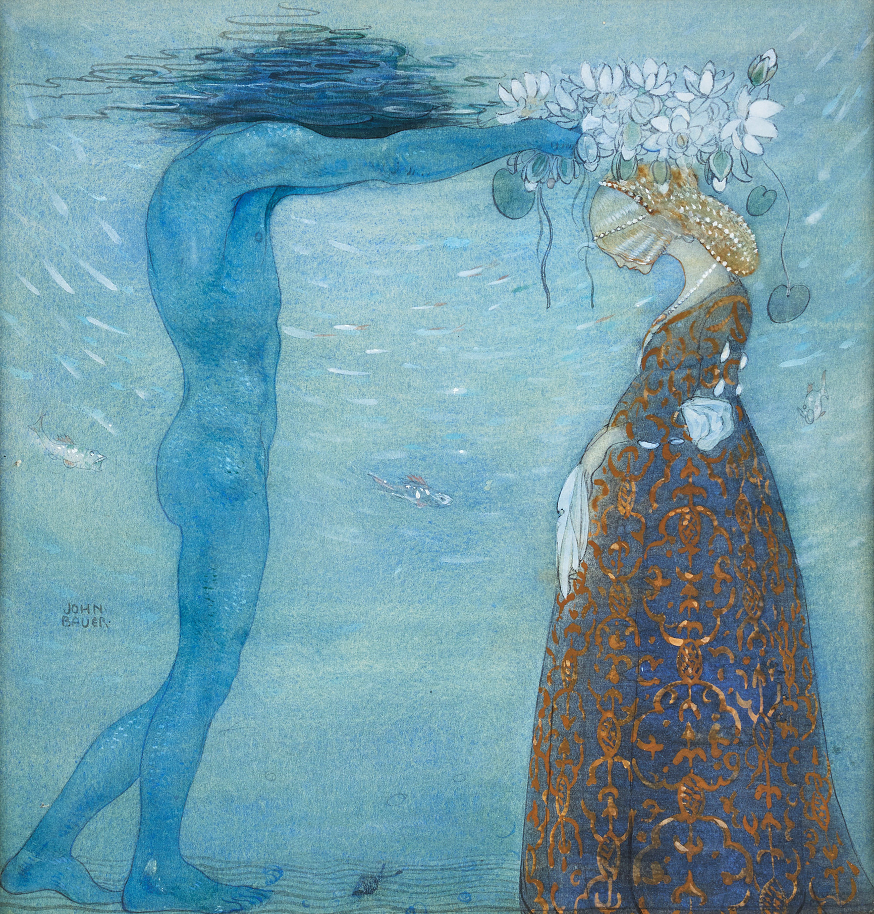 JOHN BAUER. ”Sjökungens drottning”.