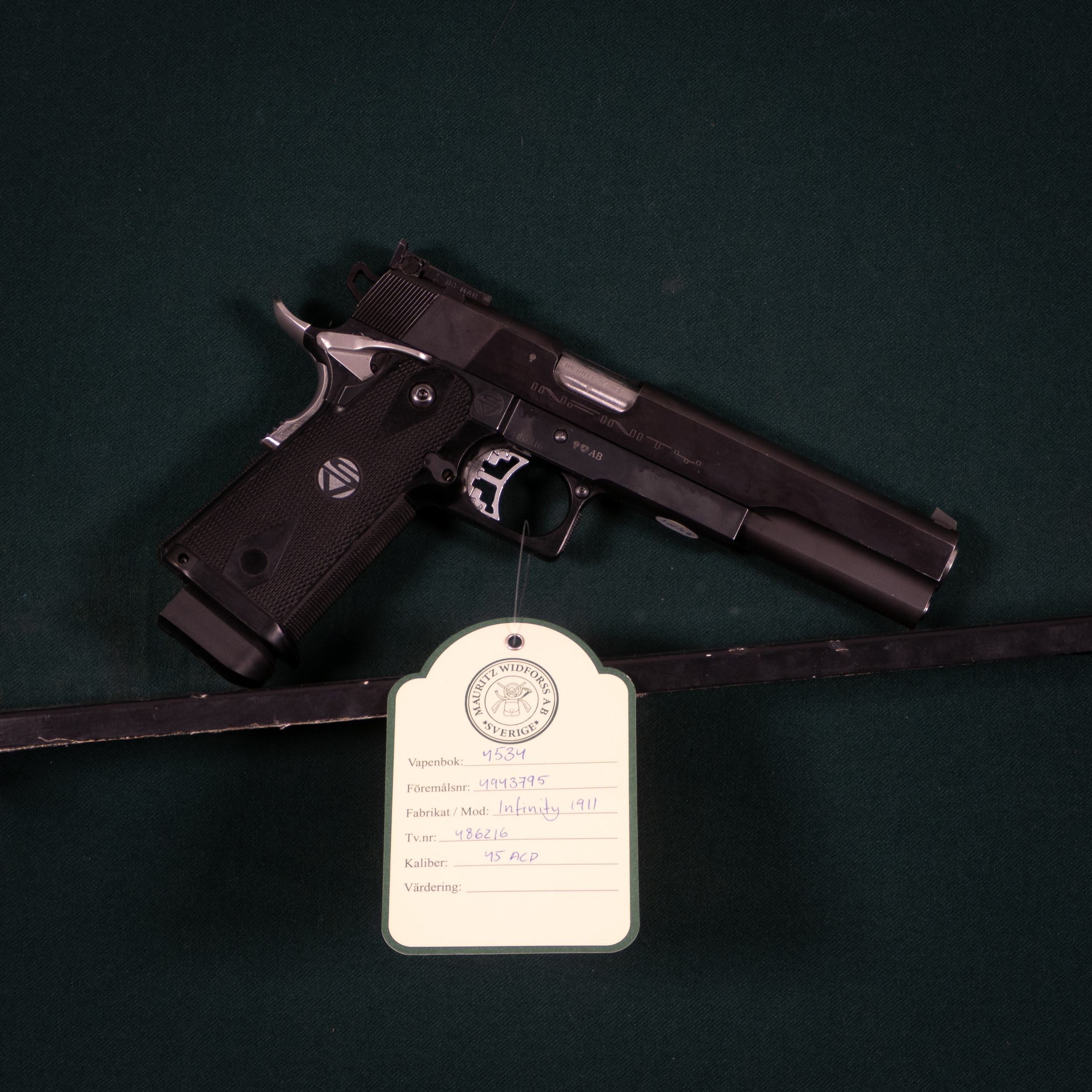 Infinity Kal. 45 ACP TIllv.nr: 486216.