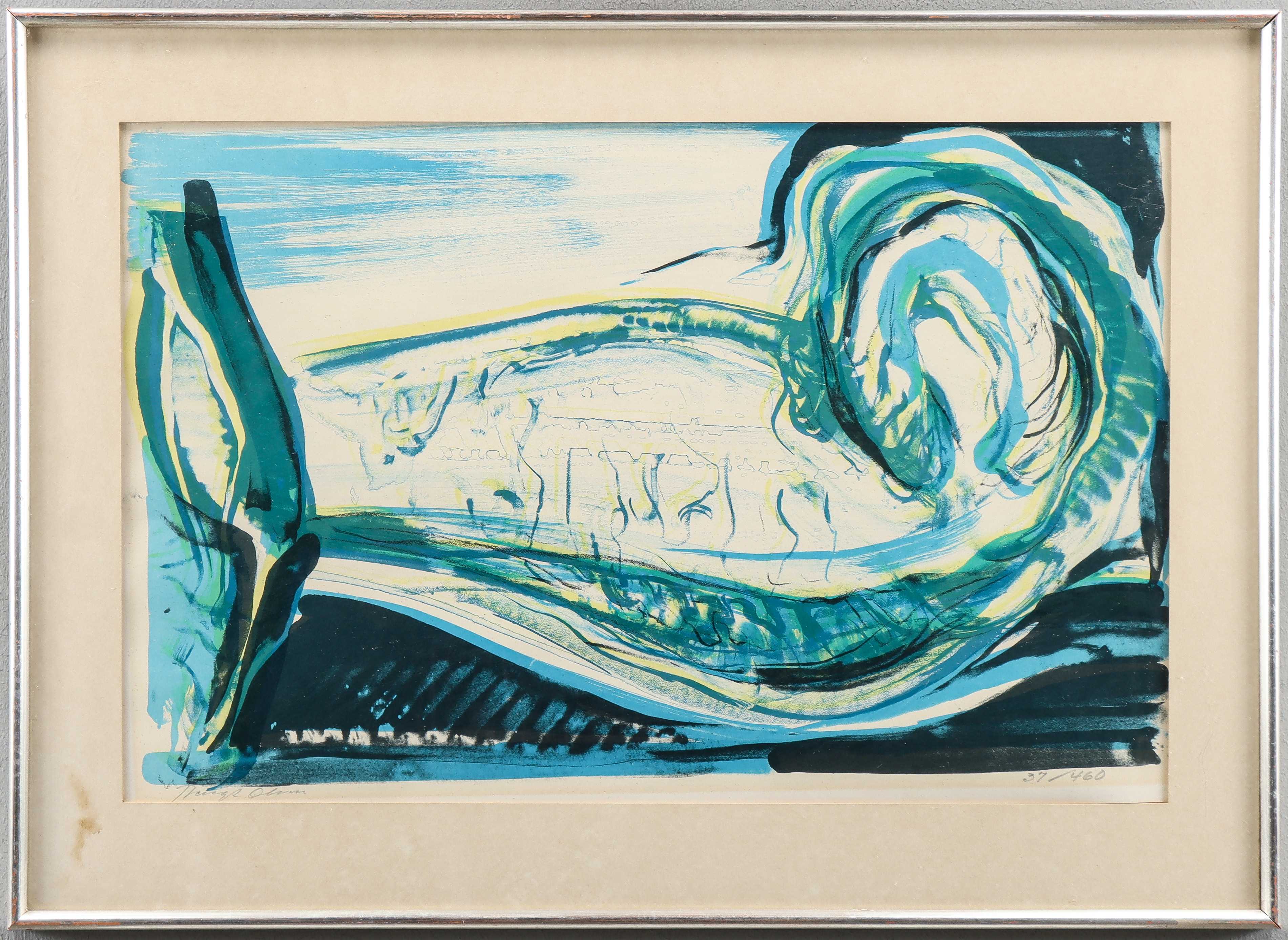 BENGT OLSON. Litografi 37/460, signerad.