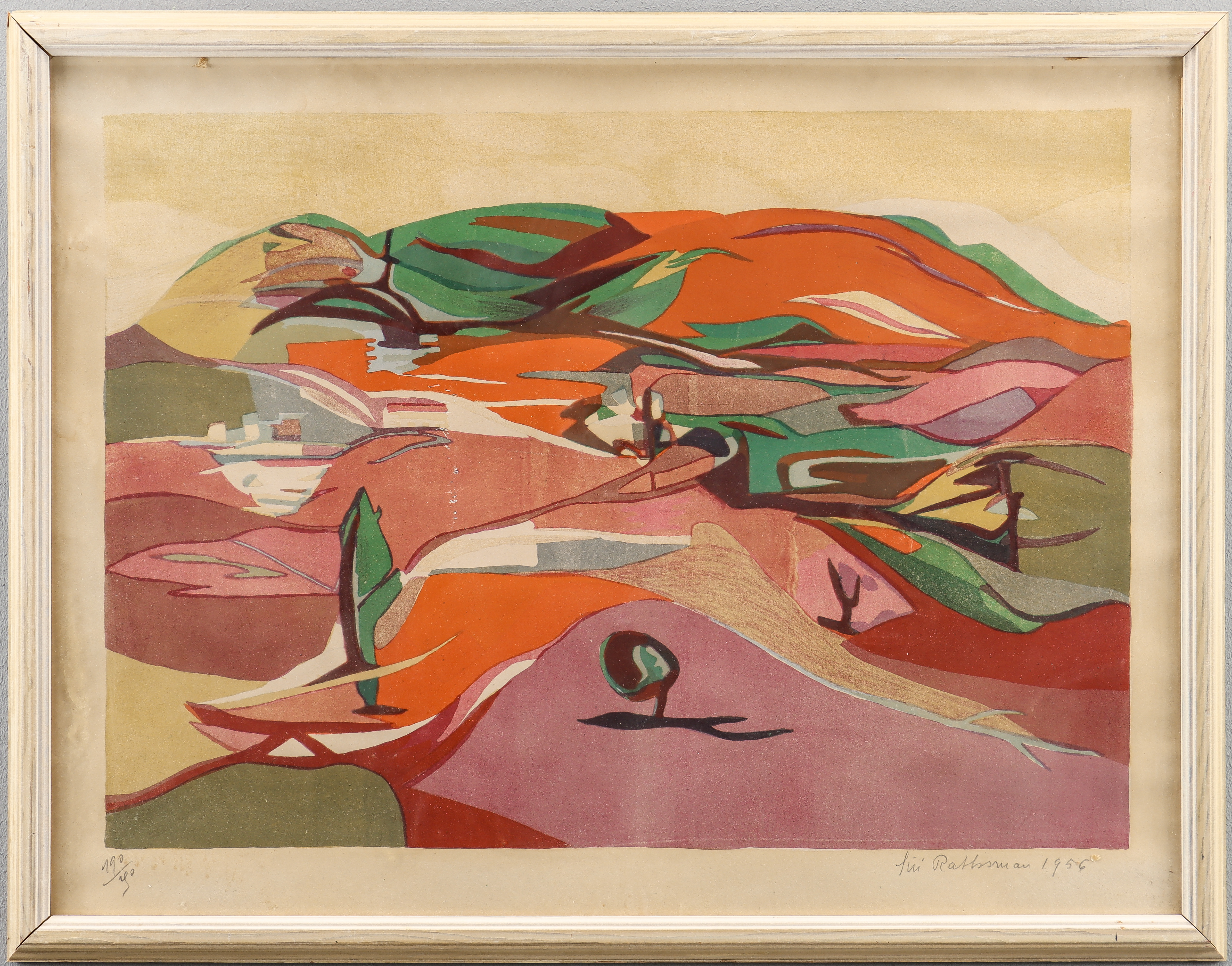 SIRI RATHSMAN. Litografi numrerad, signerad 1956.