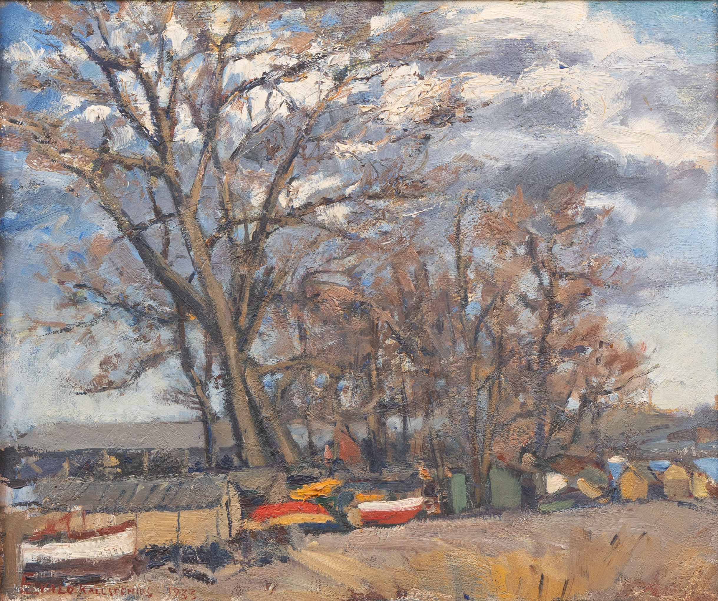EVALD KALSTENIUS (1898-1957). Skärgårdsmotiv, olja på duk, signerad ich daterad 1933.