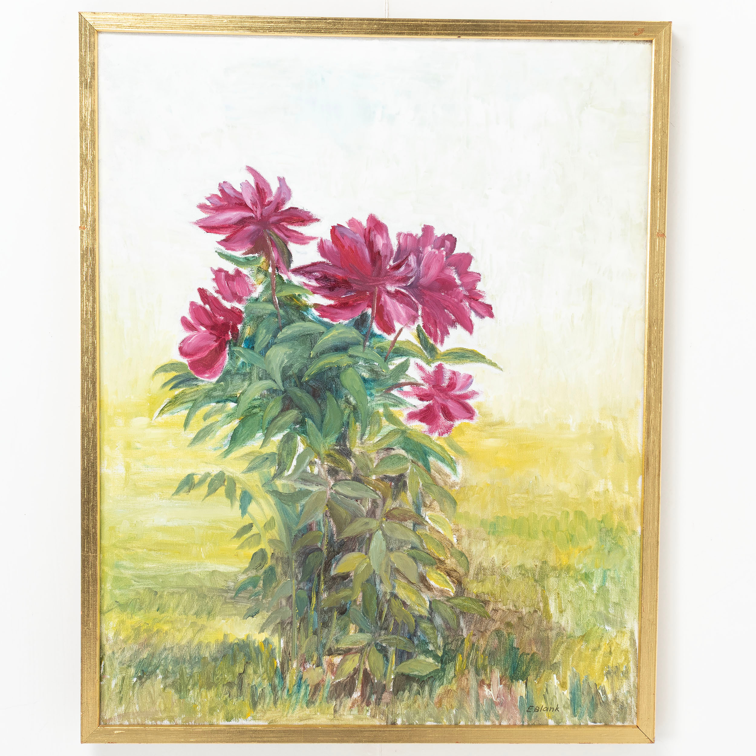 ERIK BLANK, olja på duk, blomsterstilleben, signerad.