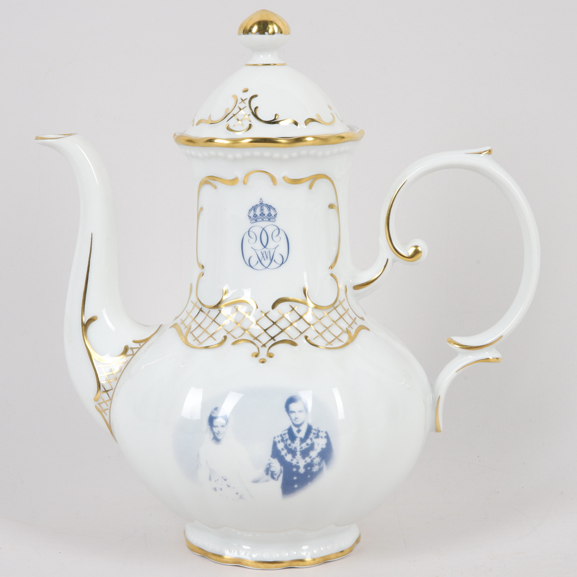 KANNA, porslin, "Bröllopskannan", L.E 82/100, Norold Design, Bavaria, Tyskland, 1976.