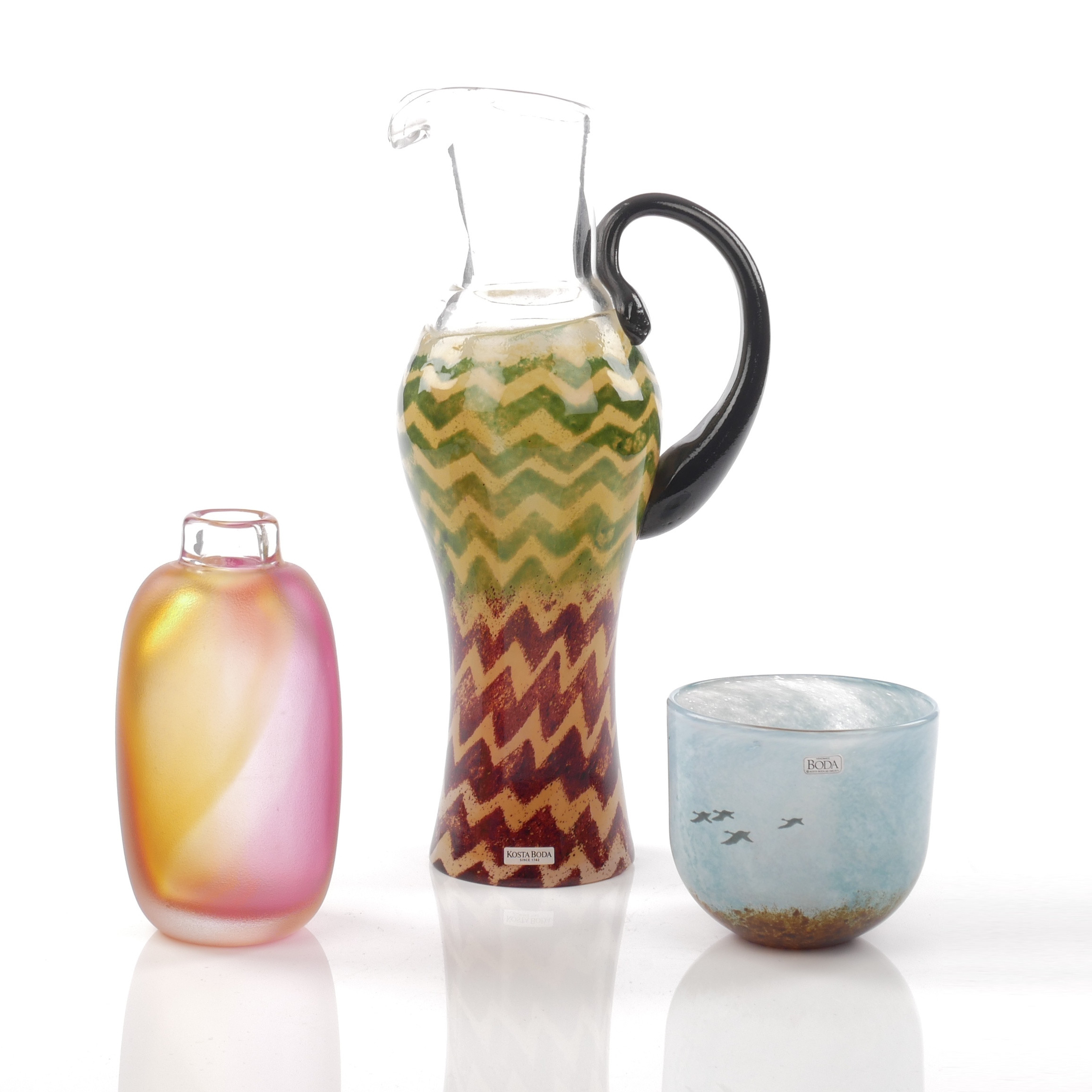 KANNA, SKÅL OCH VAS. Konstglas, Kjell Engman och Göran Wärff.
