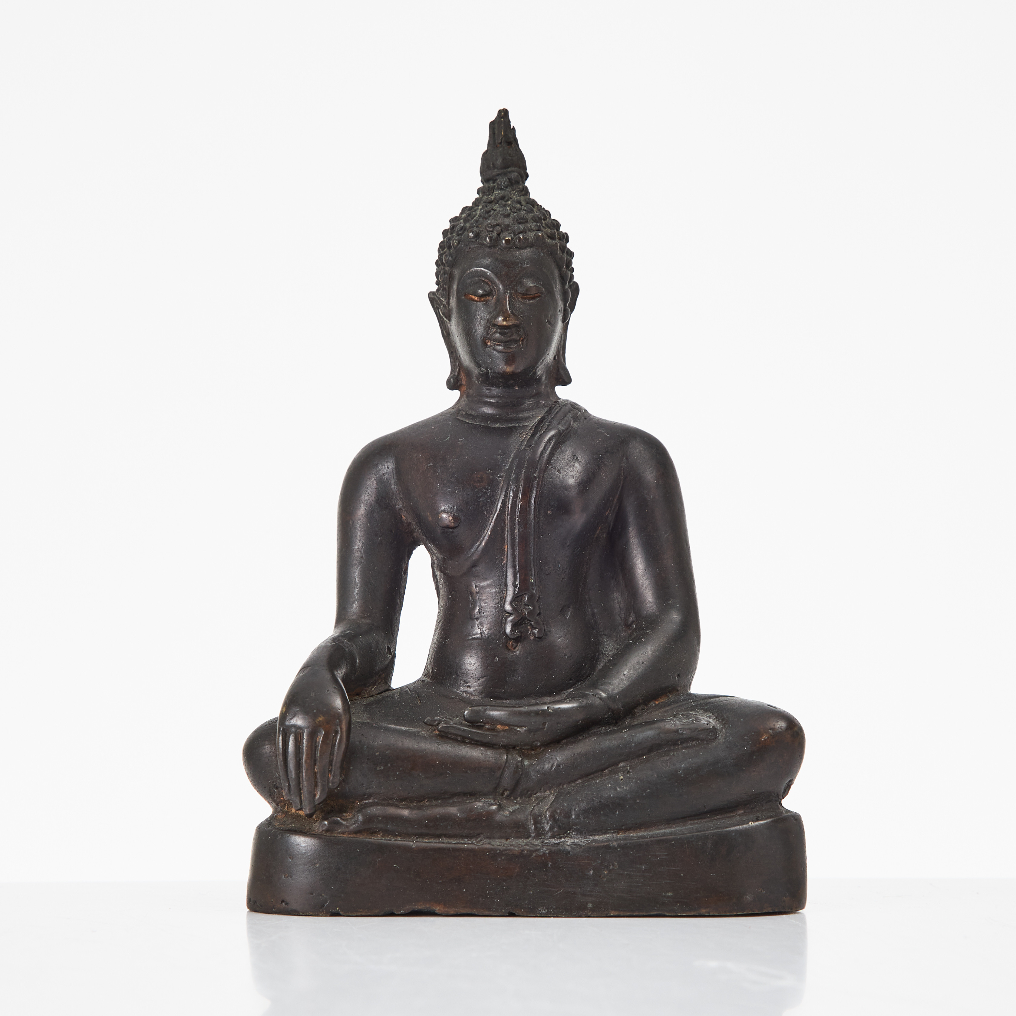 BUDDHA, brons, Thailand, 18/1900-tal, sittande.