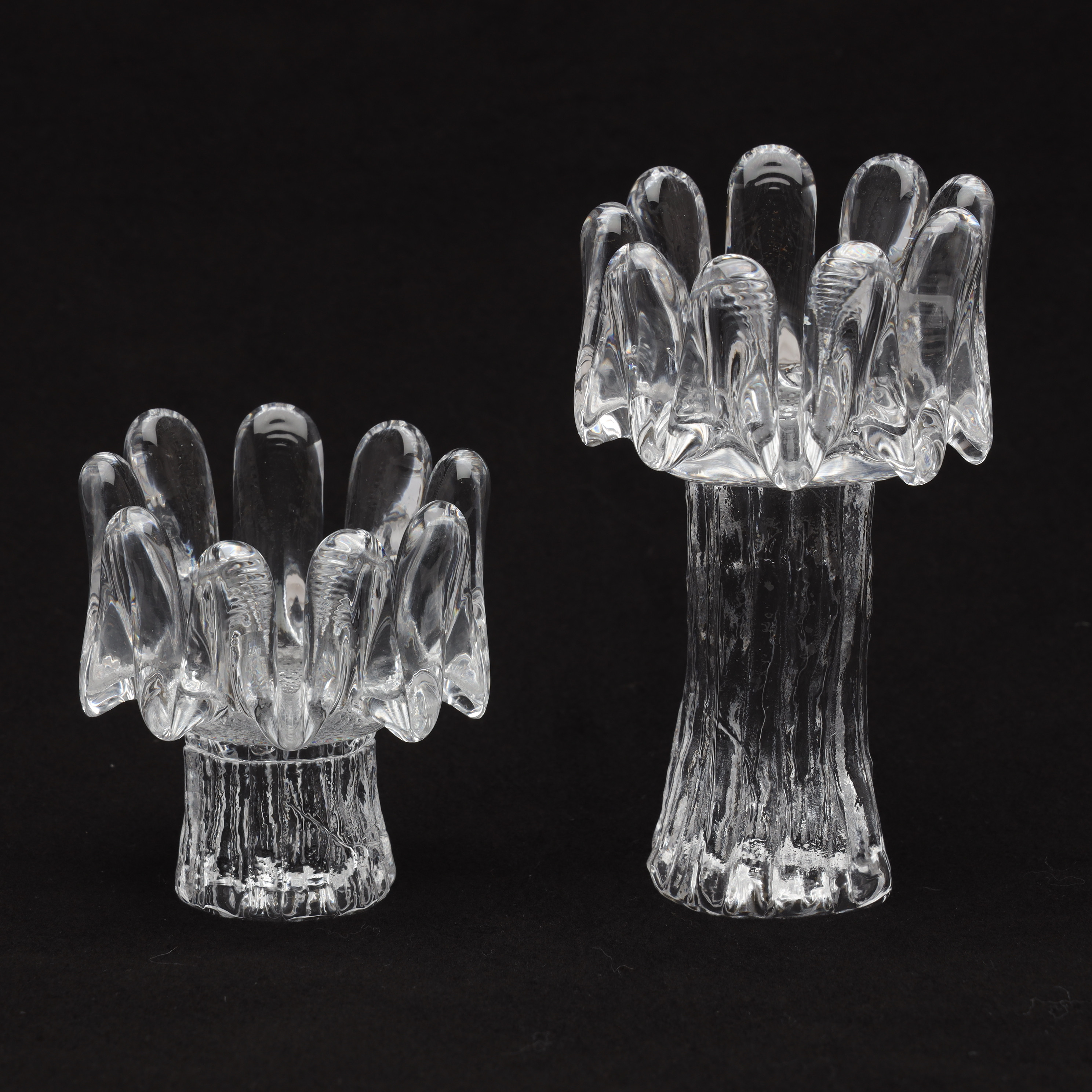 GÖRAN WÄRFF. LJUSLYKTOR, 1 par, "Sunflower", glas, Kosta Boda.