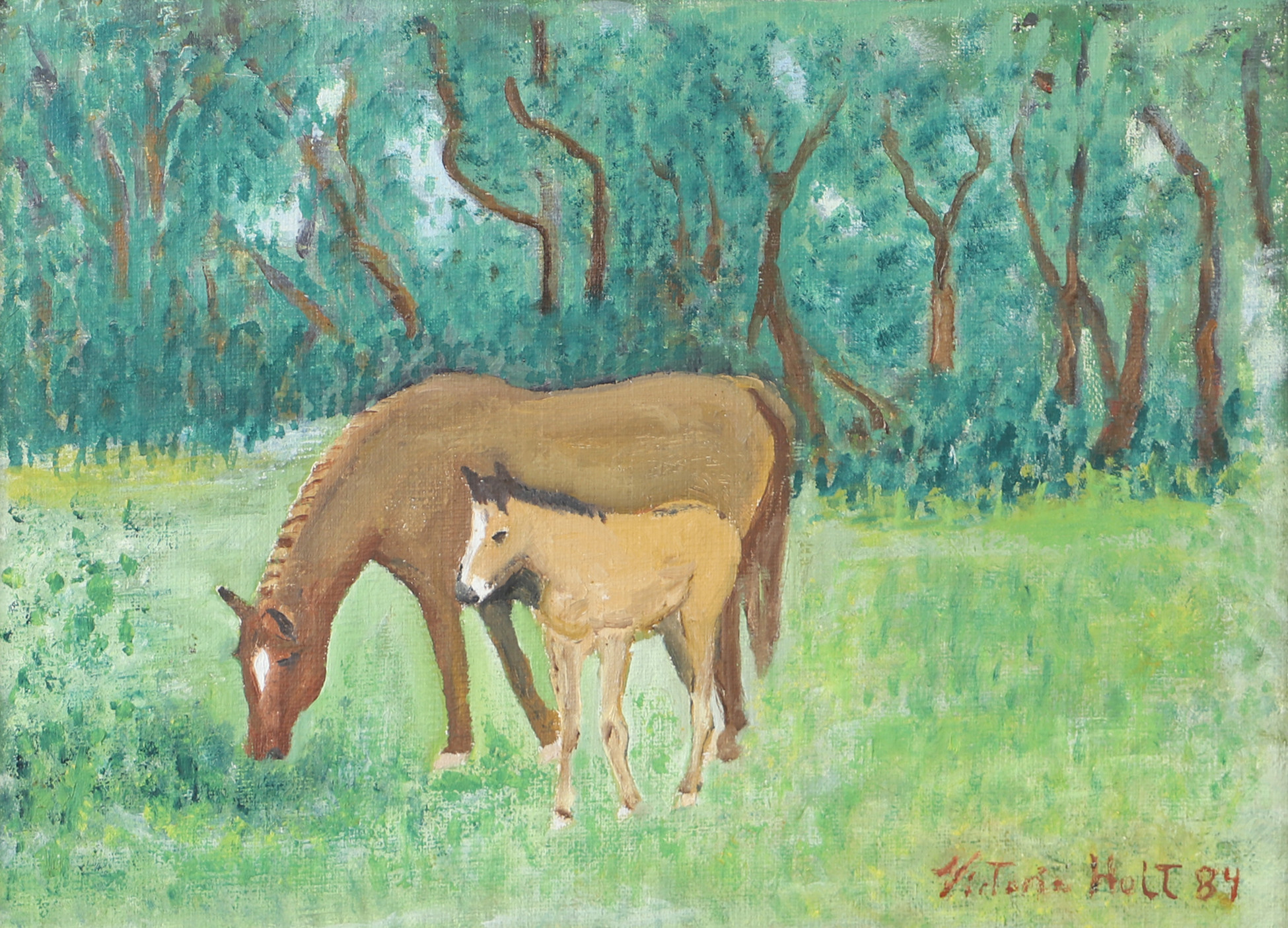 VICTORIA HULT. Sto och föl, olja på duk, signerad 84.
