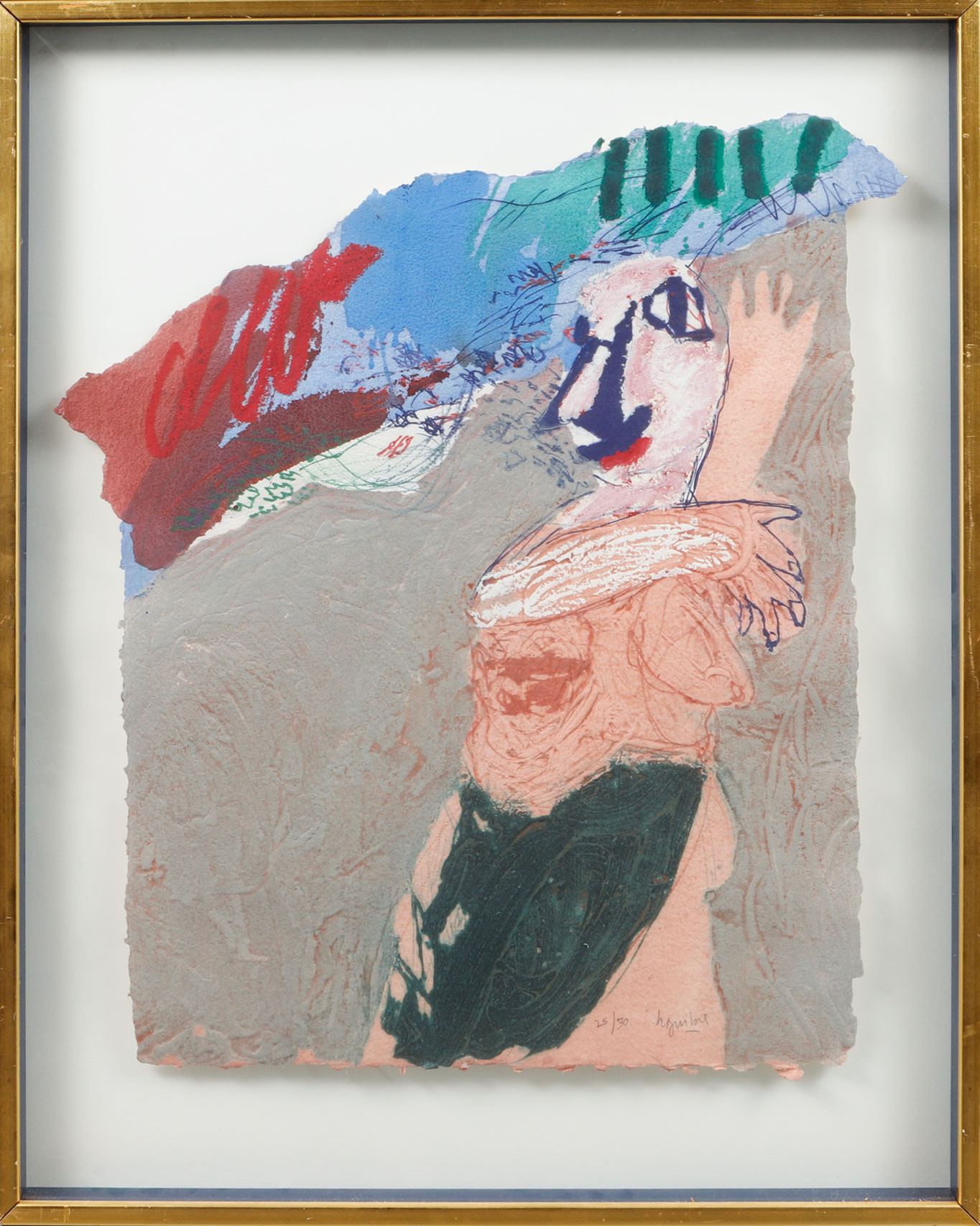HENRI GUIBAL. Figurkomposition, karborundumetsning, signerad och numrerad 25/30.